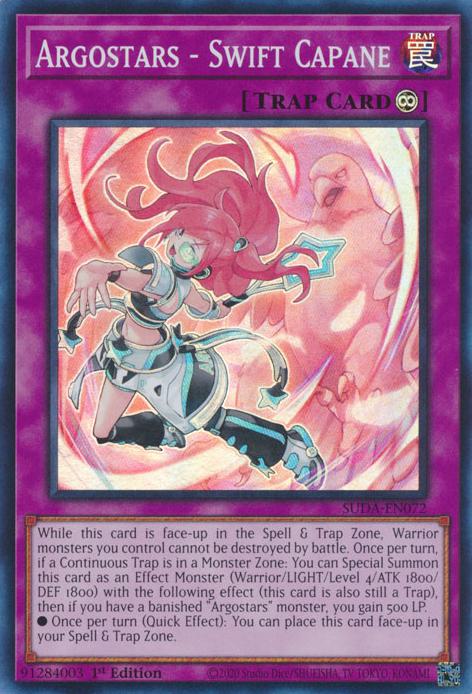 Yu-Gi-Oh! Argostars - Swift Capane - SUDA-EN072 - Super Rare - 1st Edition