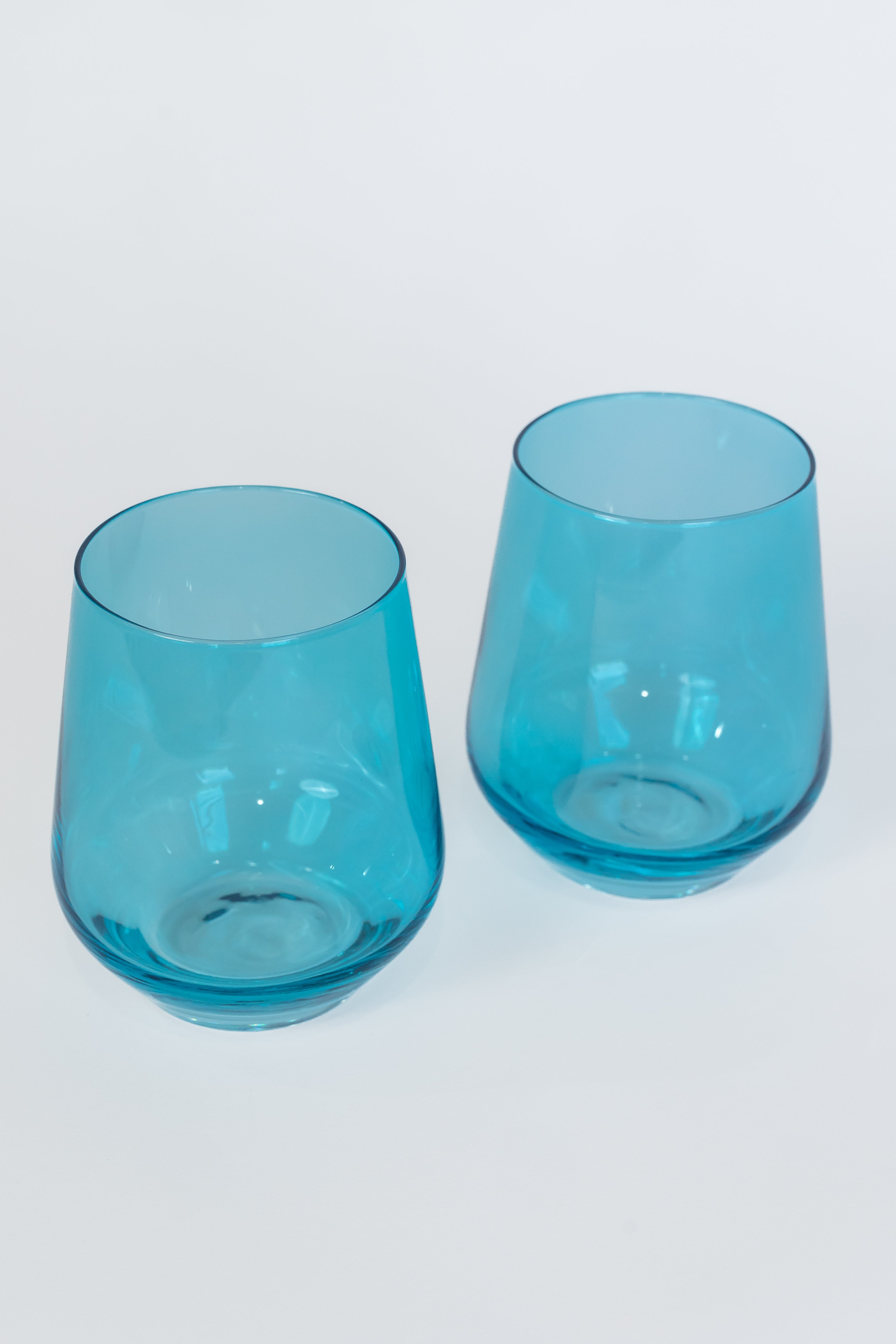 Estelle Colored Glass Estelle Colored Wine Stemless - Set of 2 {Ocean Blue} - view 2