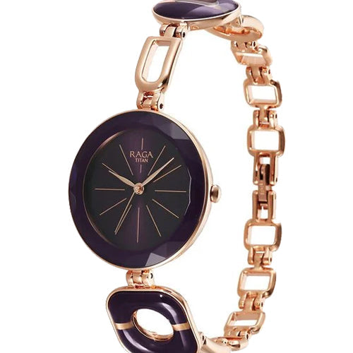 Titan Raga Delight Purple Dial Analog Metal Strap watch for Women 30.5mm NS95198WM01 - view 2