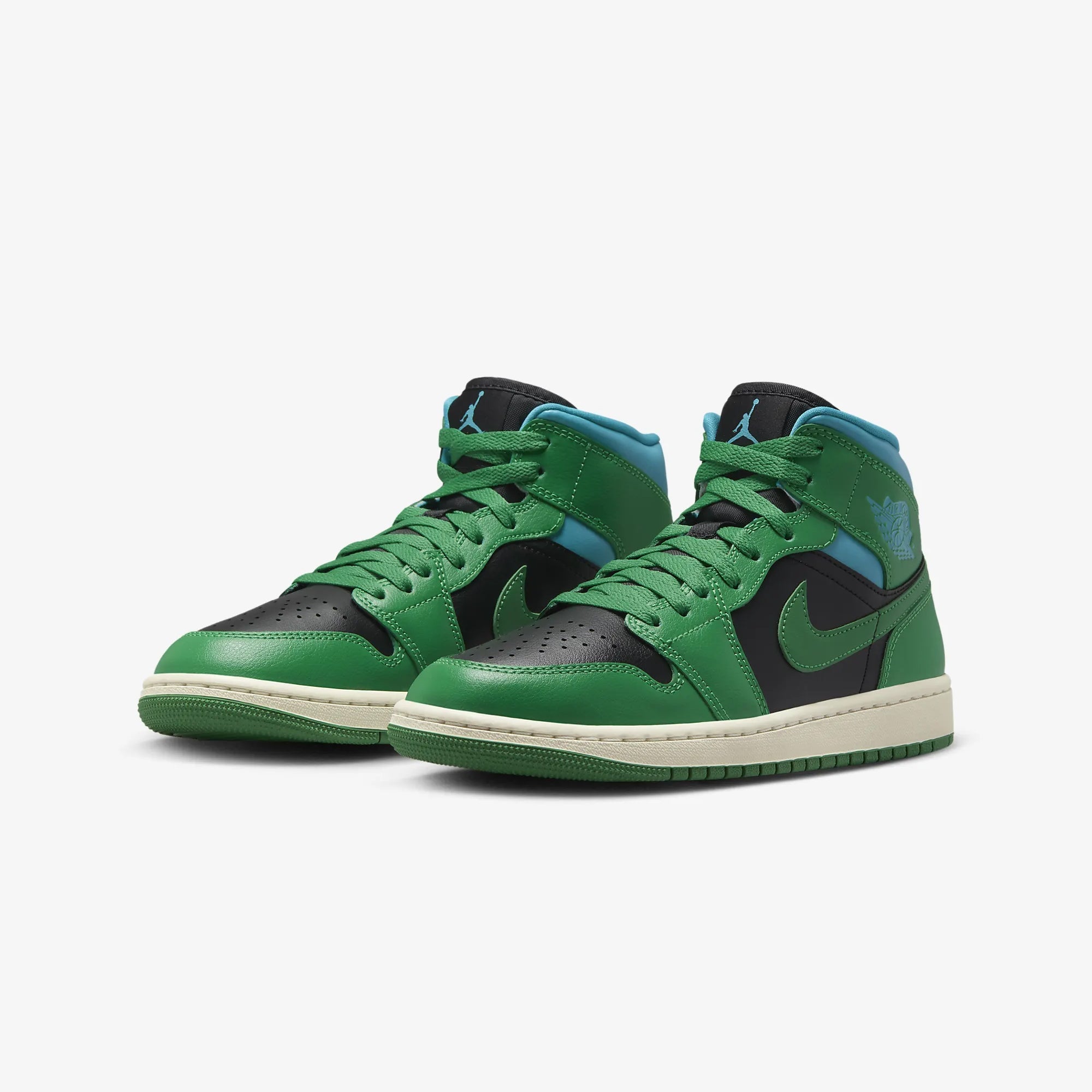 1 mid black – Jordan | AIR JORDAN 1 MID { BLACK/LUCKY GREEN-AQUATONE-SAIL