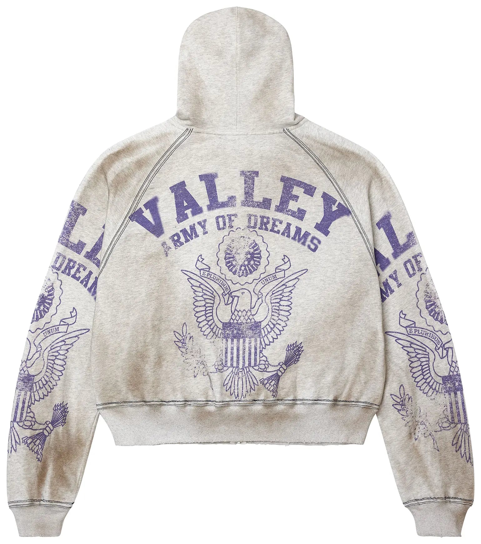 Vale Forever Valley Dreams Army Dirt Grey Zip-Up Hoodie - view 2