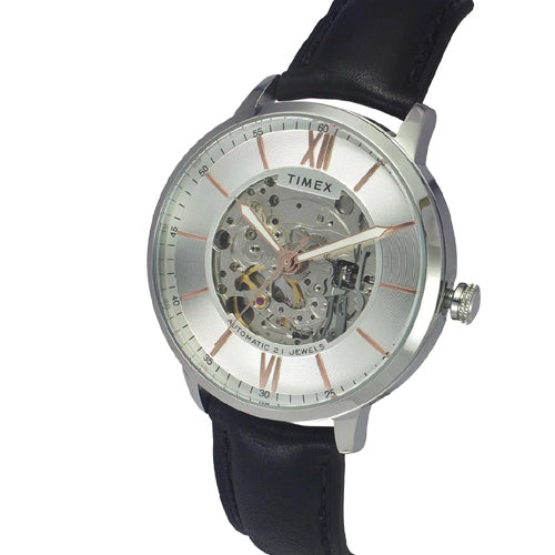 Timex Men Automatic Silver Round Stainless Steel Dial Watch 42mm TWEG23500 - view 2