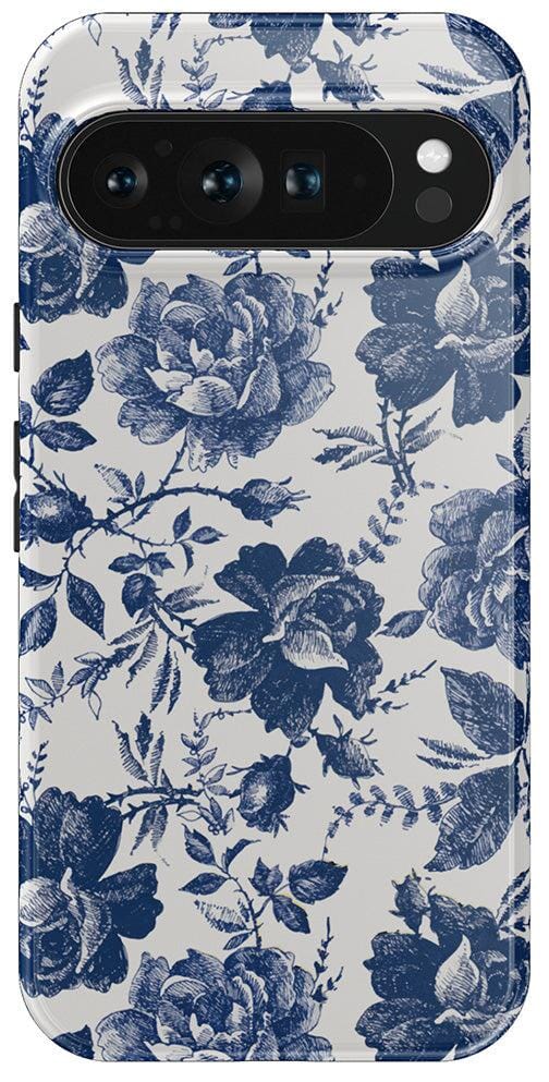Casetry Rose to Fame | Blue & White Rose Floral Google Pixel Case - view 15