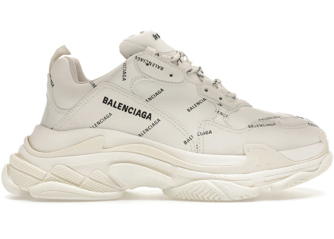 Balenciaga Triple S Allover Logo White Multicolor