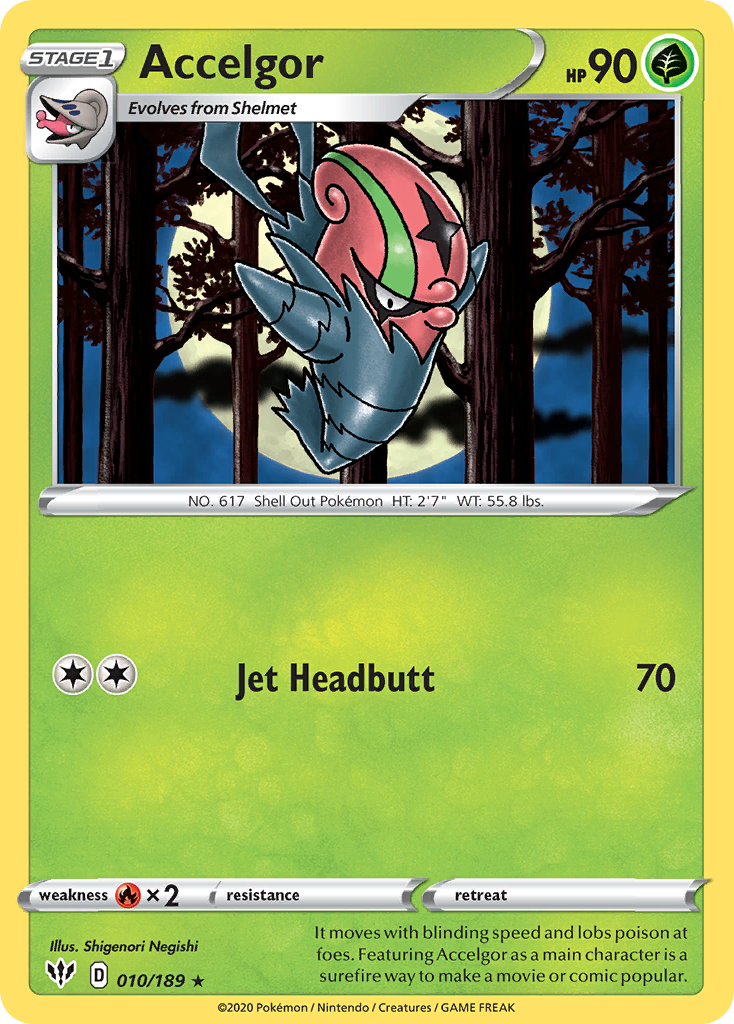 Rare swsh3-010 non-holo – Pokémon Accelgor - 010/189 - Rare [swsh3-010] [Non-Holo] - Accelgor - 010/189 - Rare
