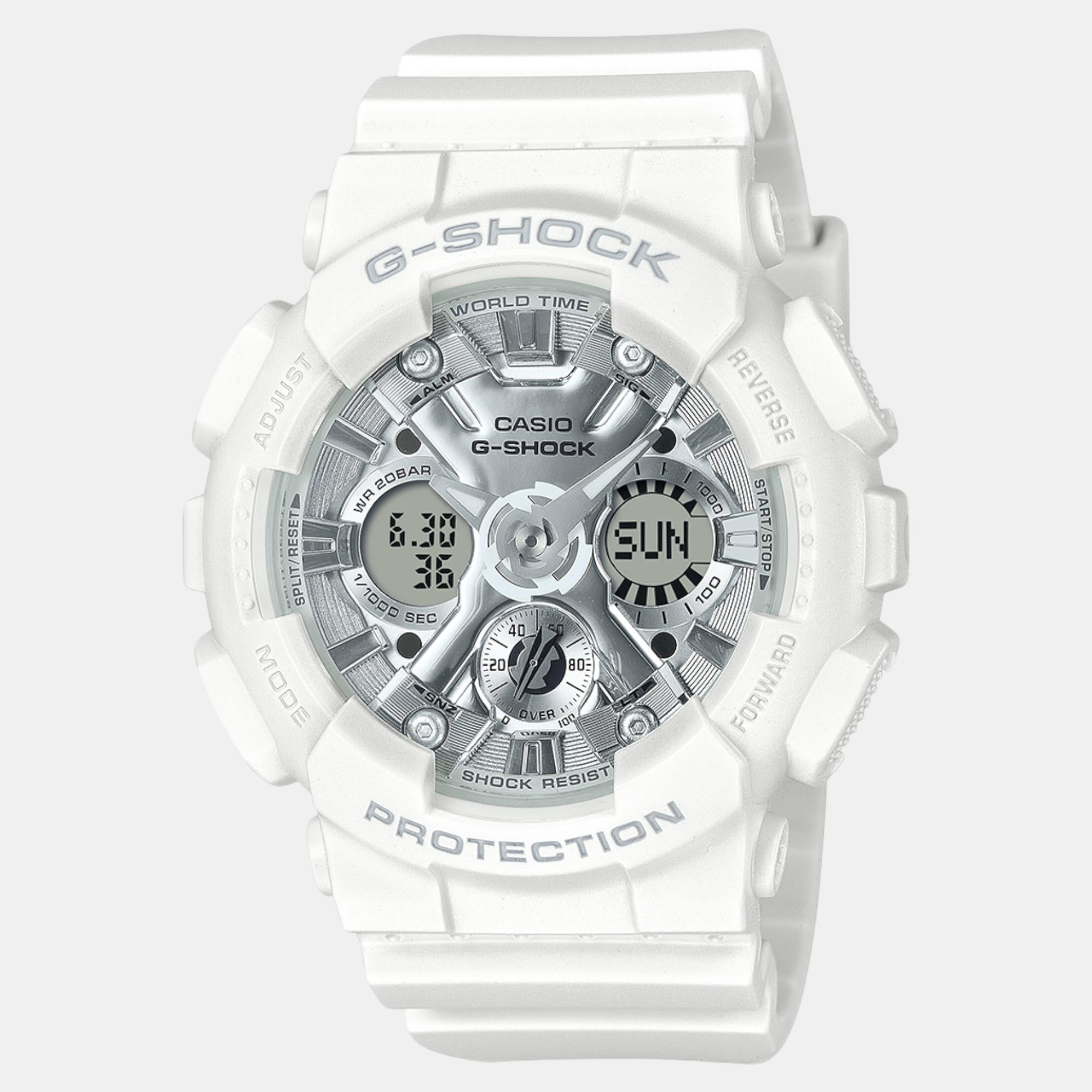 Casio G-Shock Women Quartz White Dial Analog-Digital Resin Watch G1561