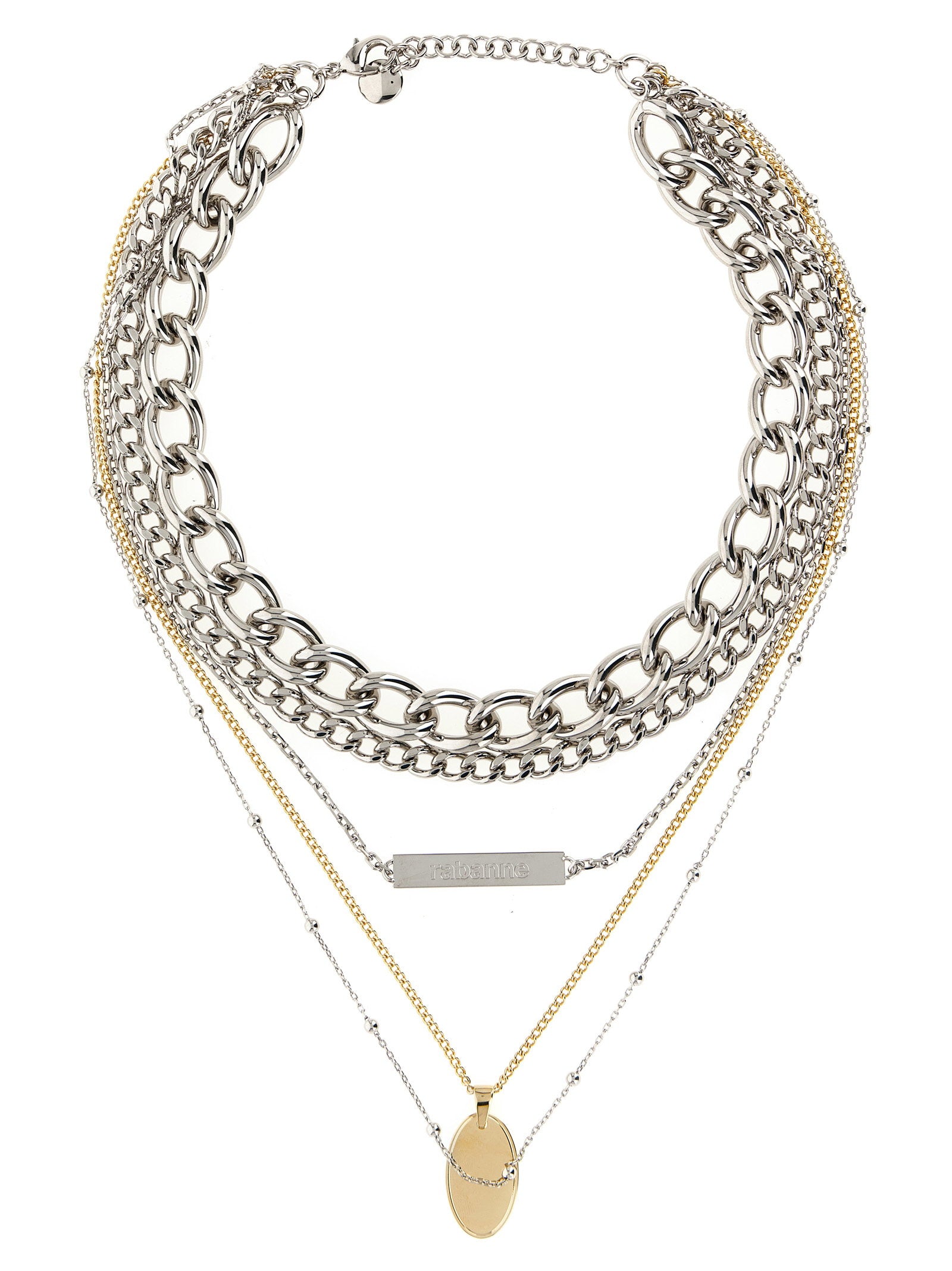 Paco Rabanne Collier 5 Rangs Necklace – 100% brass