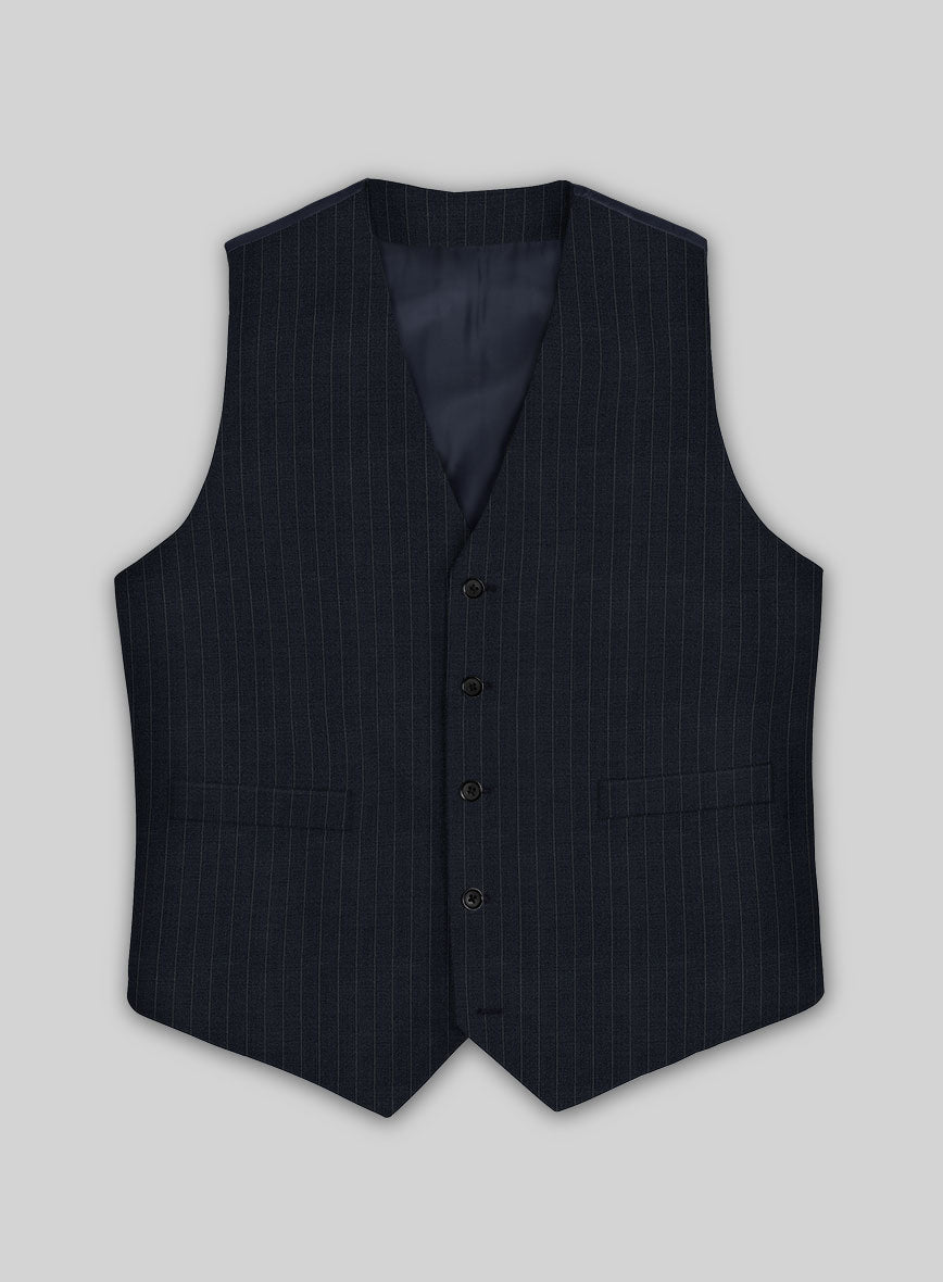 StudioSuits Chalkstripe Blue Wool Waist Coat