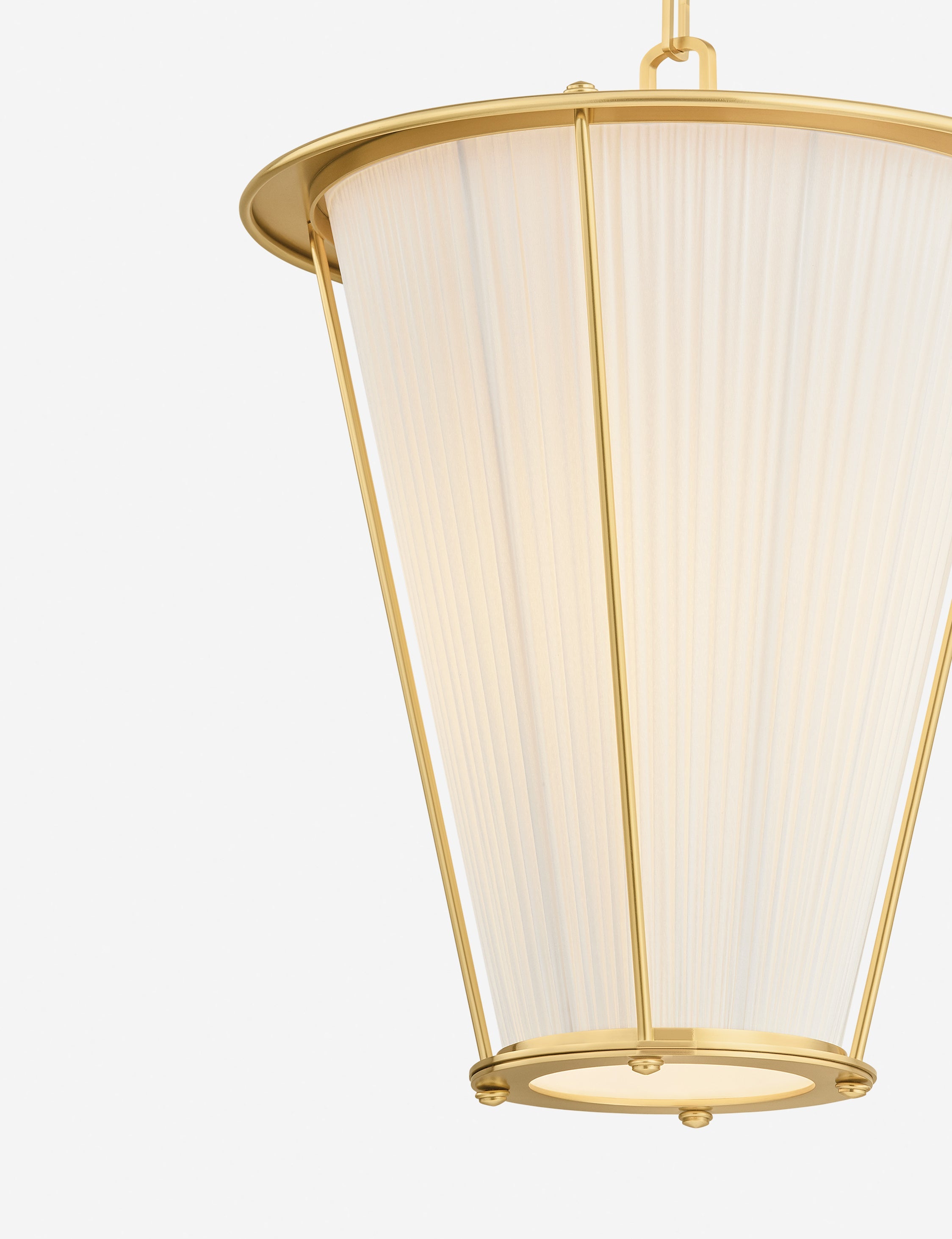 Lulu and Georgia Englert Pendant Light – Aged Brass and Ivory - view 8