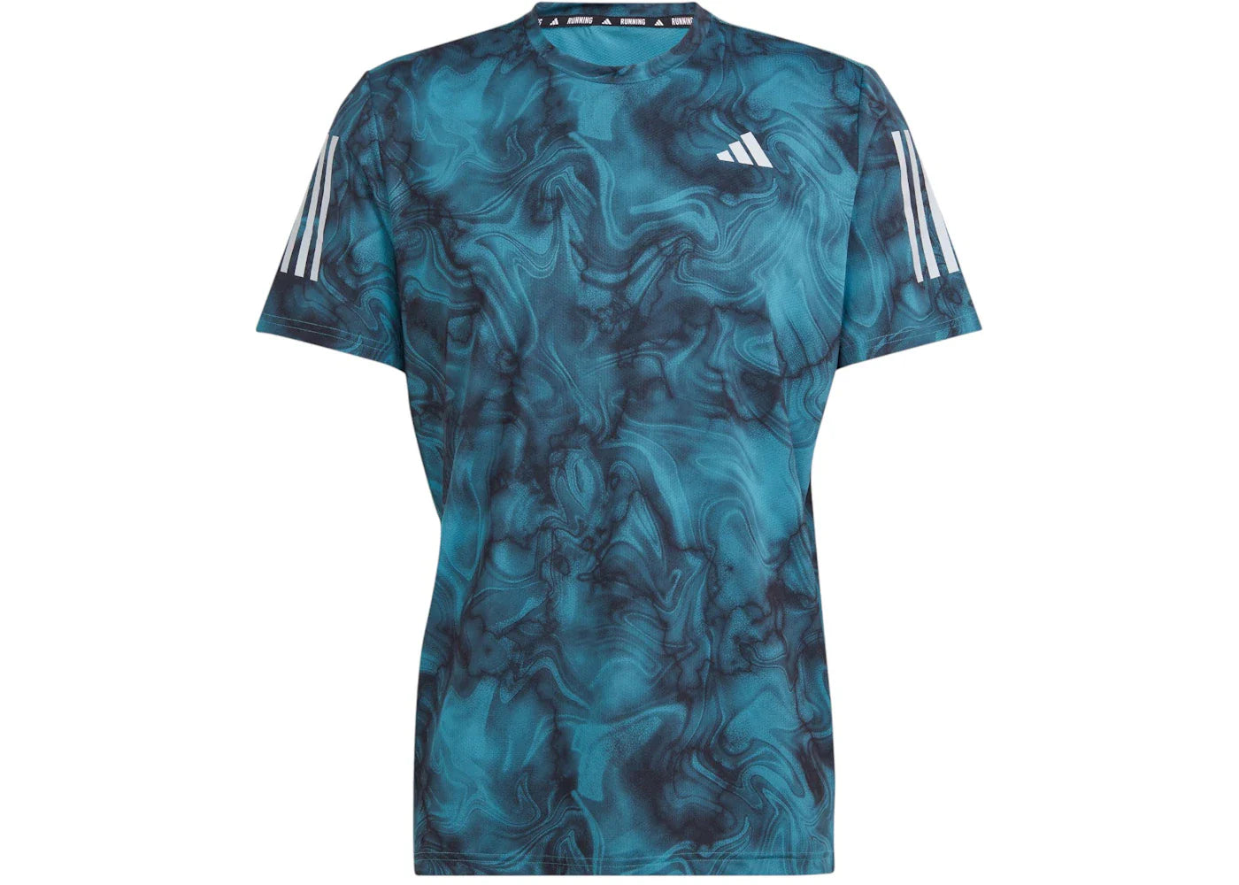 adidas Own The Run Allover Print T-Shirt Arctic Fusion/Black