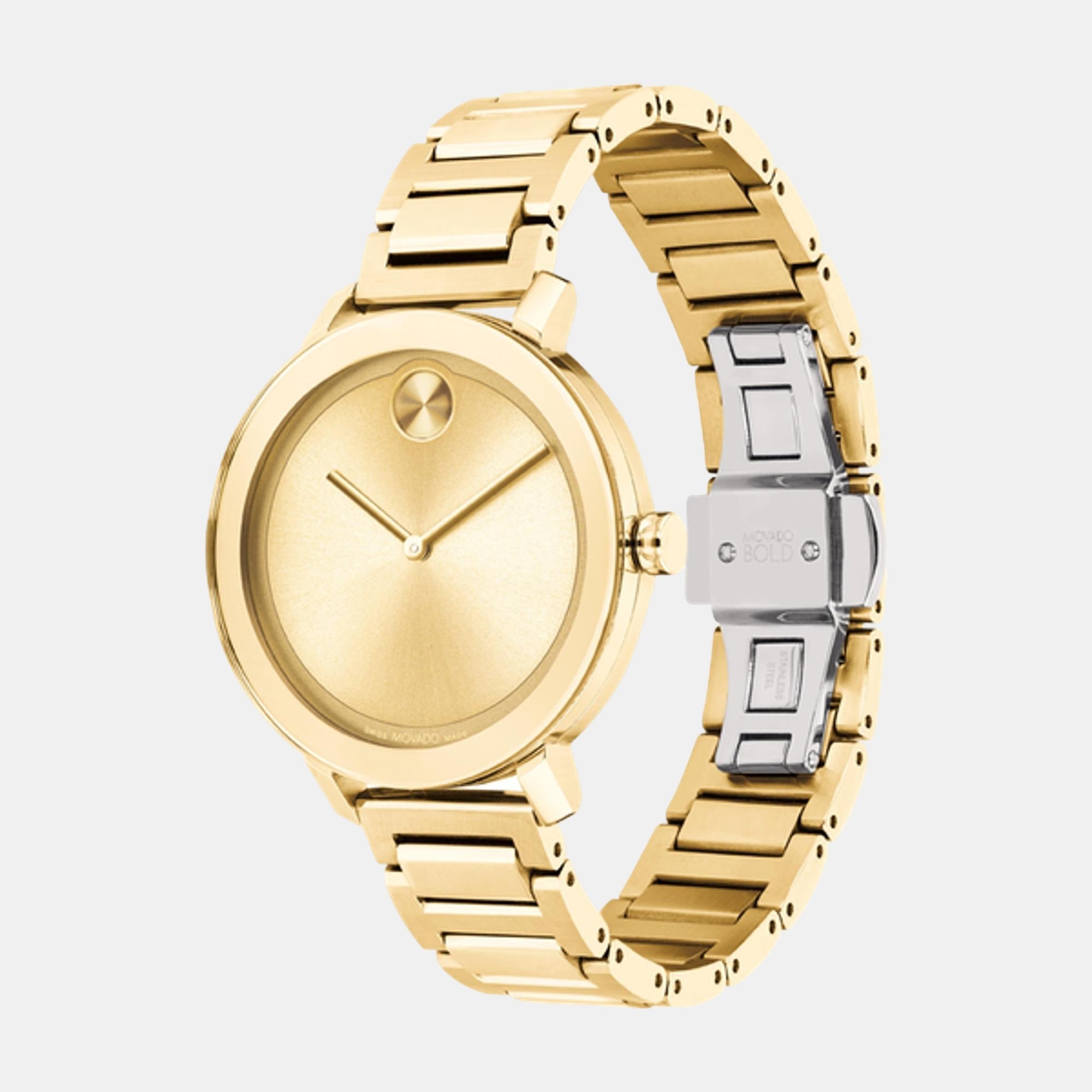 Movado Bold Women Quartz Gold Dial Analog Stainless Steel Watch 3600822 - view 2