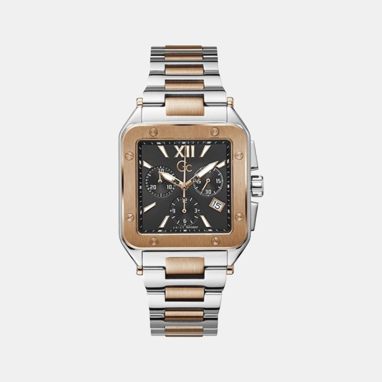 GC Couture Men Quartz Black Dial Chronograph Stainless Steel Watch Z08001G2MF