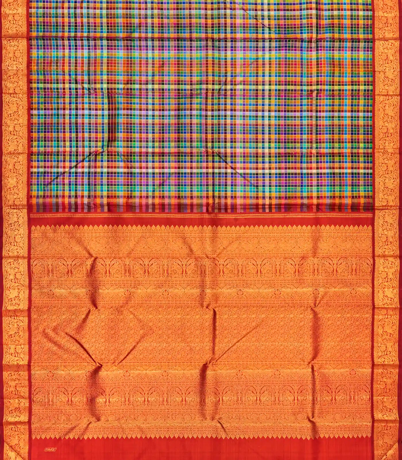 RmKV Fifty Thousand Colour Handloom Korvai Silk Saree - view 2