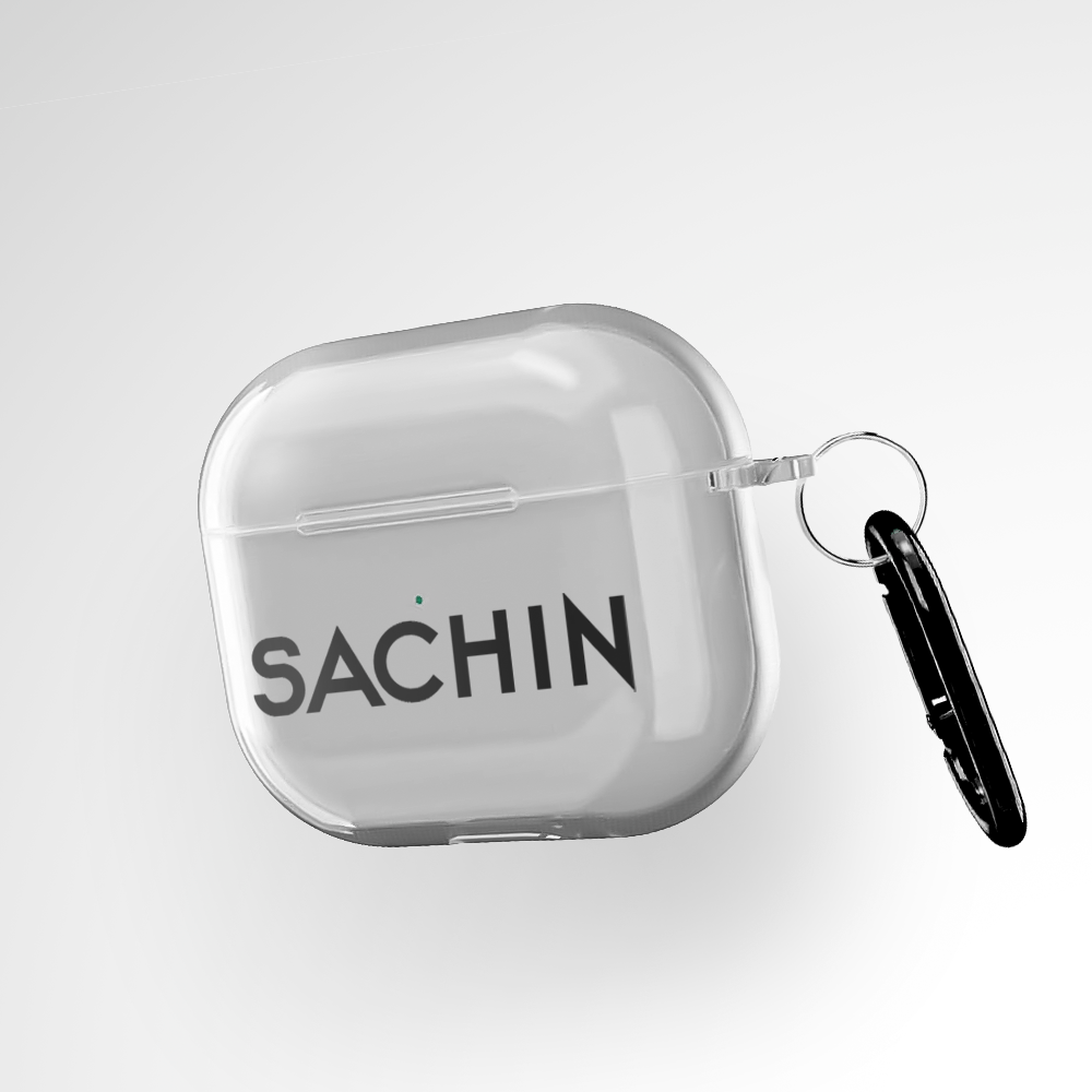 Cover It Up Bold Name Custom Clear Airpods Pro 2 Case Covers - view 3