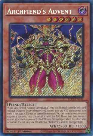 Yu-Gi-Oh! Archfiend's Advent - BLTR-EN046 - Secret Rare - 1st Edition
