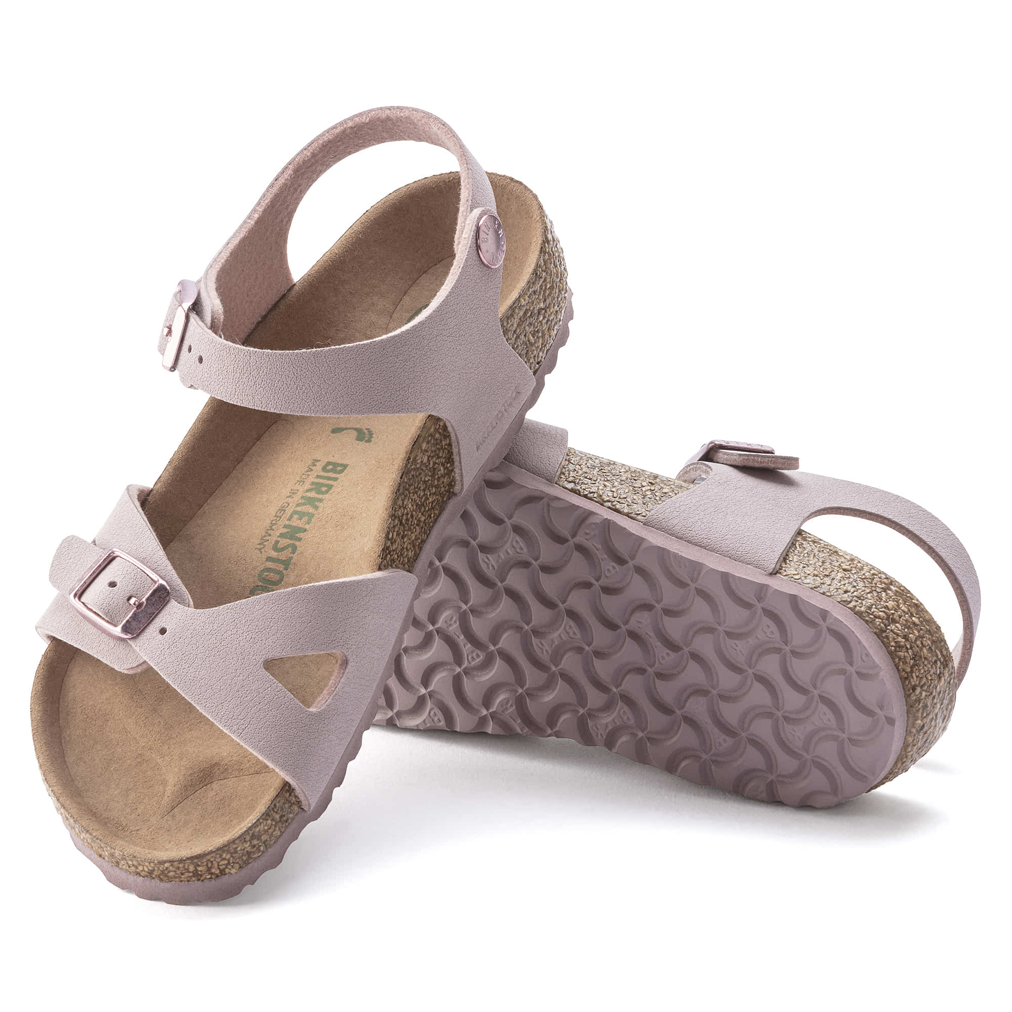 Birkenstock Rio Kids Birko-Flor Nubuck – Purple Purple/Lavender Blush