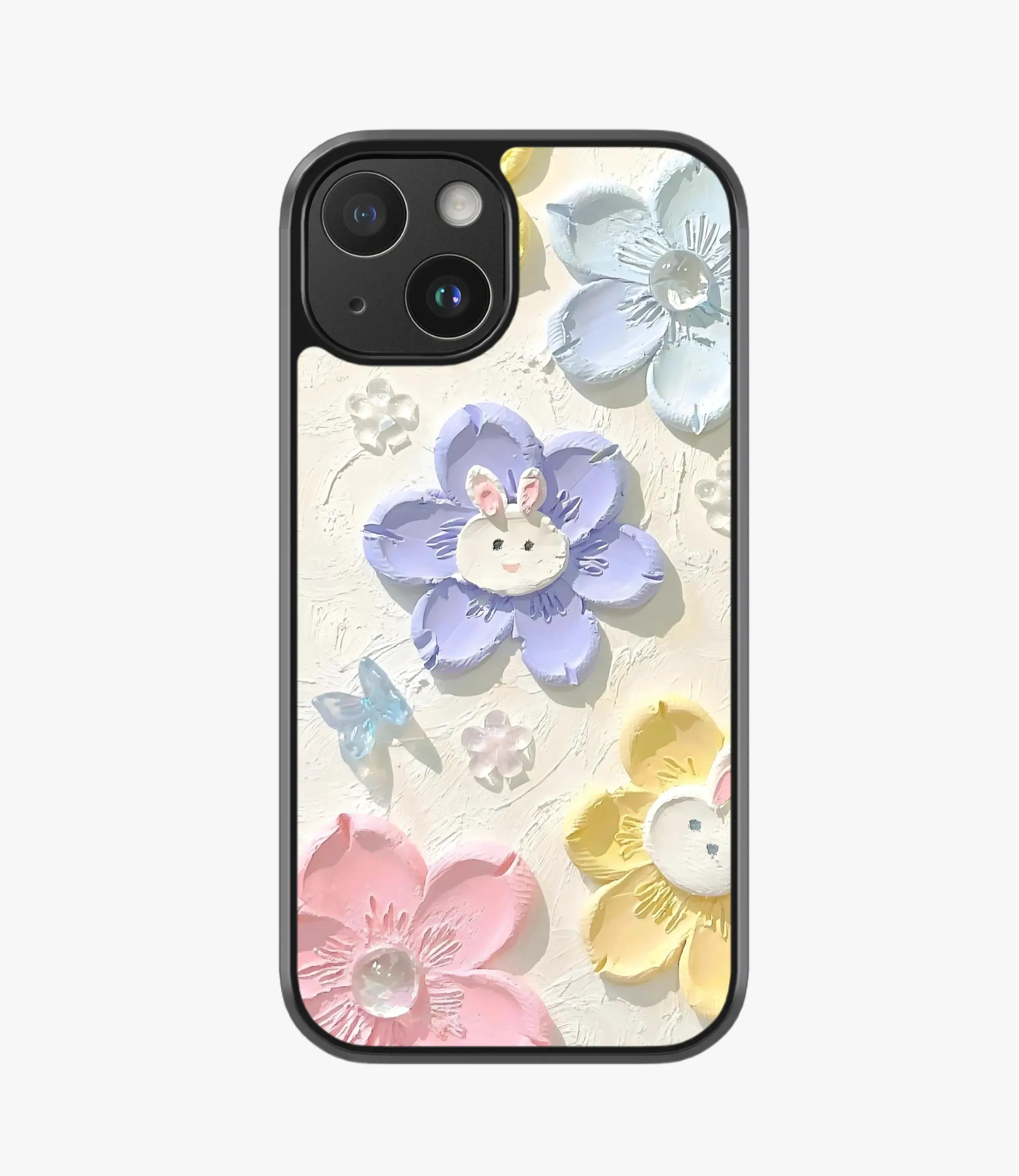 The Case Company Bunny Face Floral Hybrid Matte Case