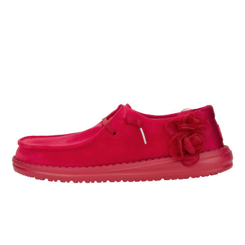 HEYDUDE shoes Wendy Velvet Rosette - Red – Women's