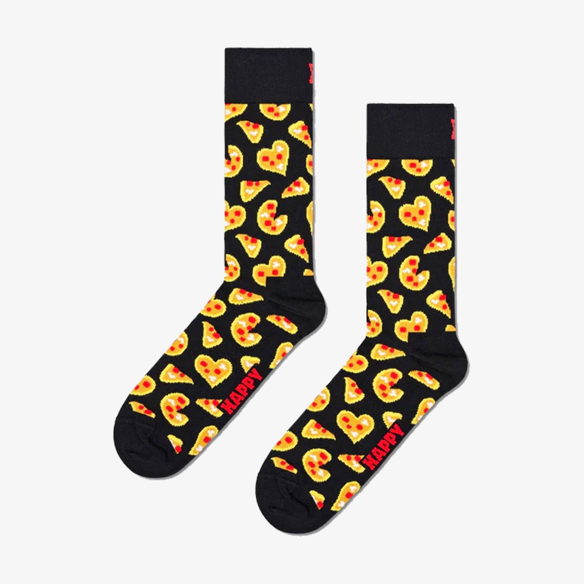 Happy Socks | PIZZA LOVE SOCK { BLACK - view 2