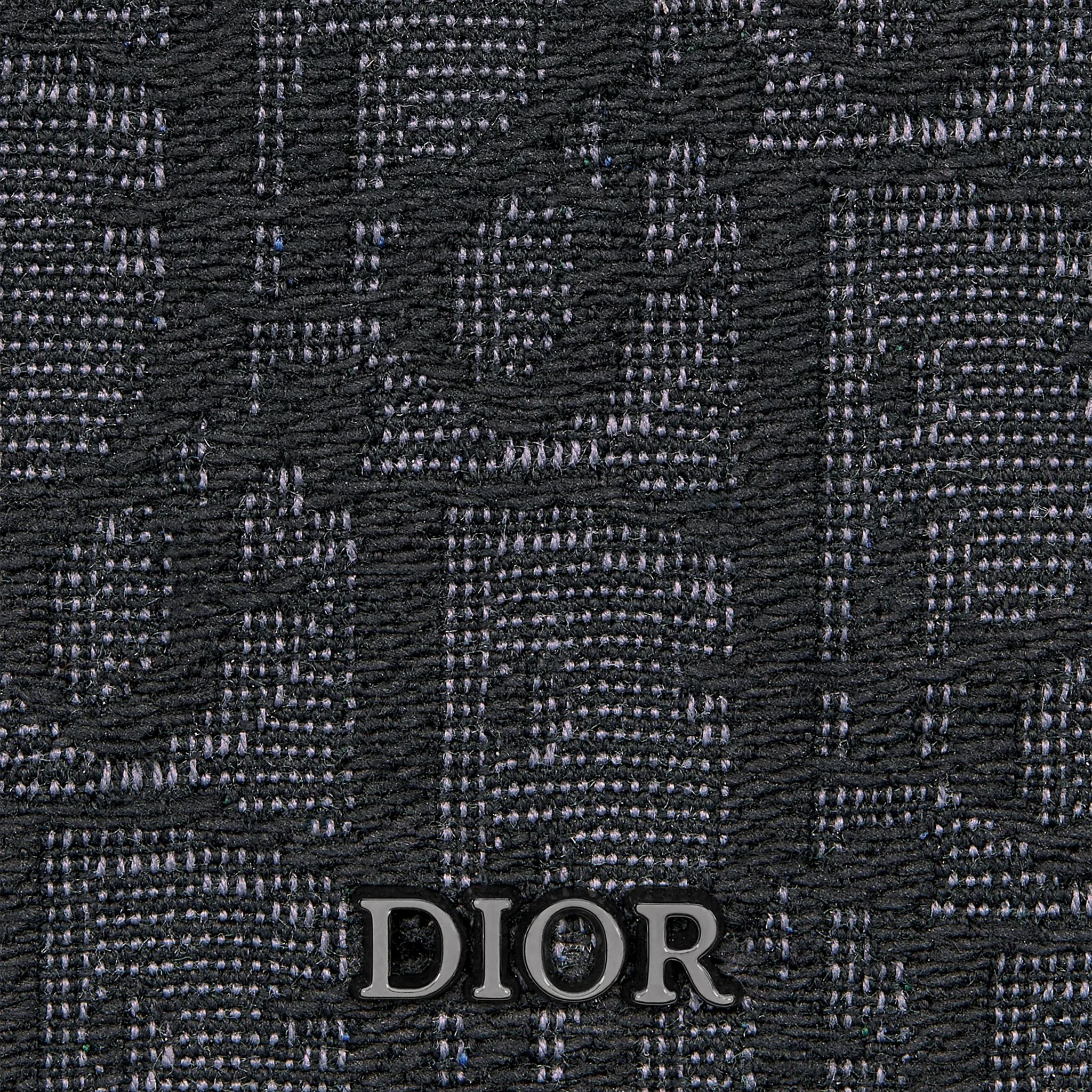 Dior Oblique Jacquard Black Vertical Bifold Wallet - view 6