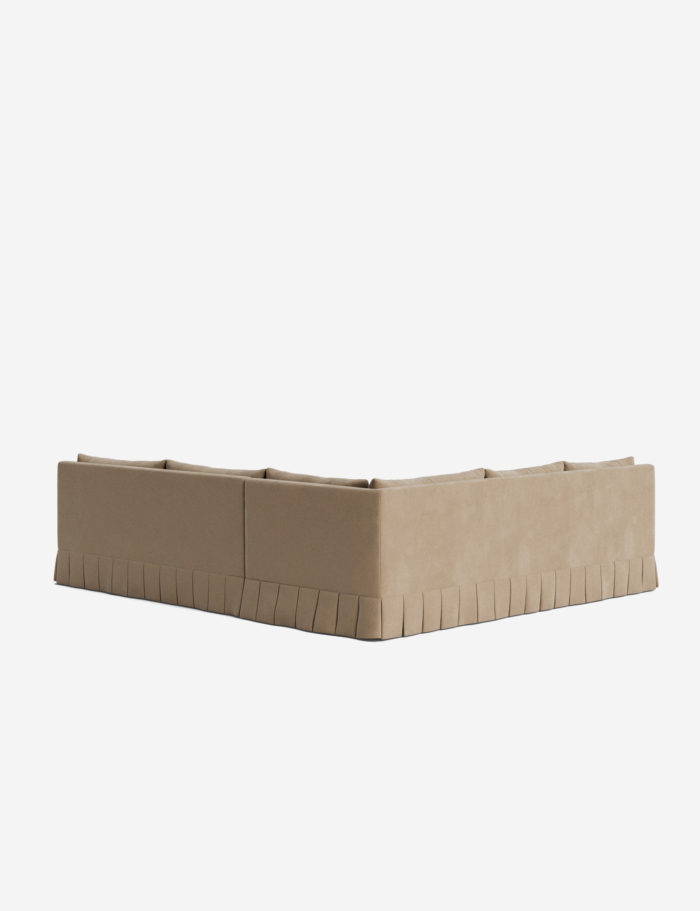 Lulu and Georgia Portola Luxe Depth Pleated Corner Sectional Sofa - view 98