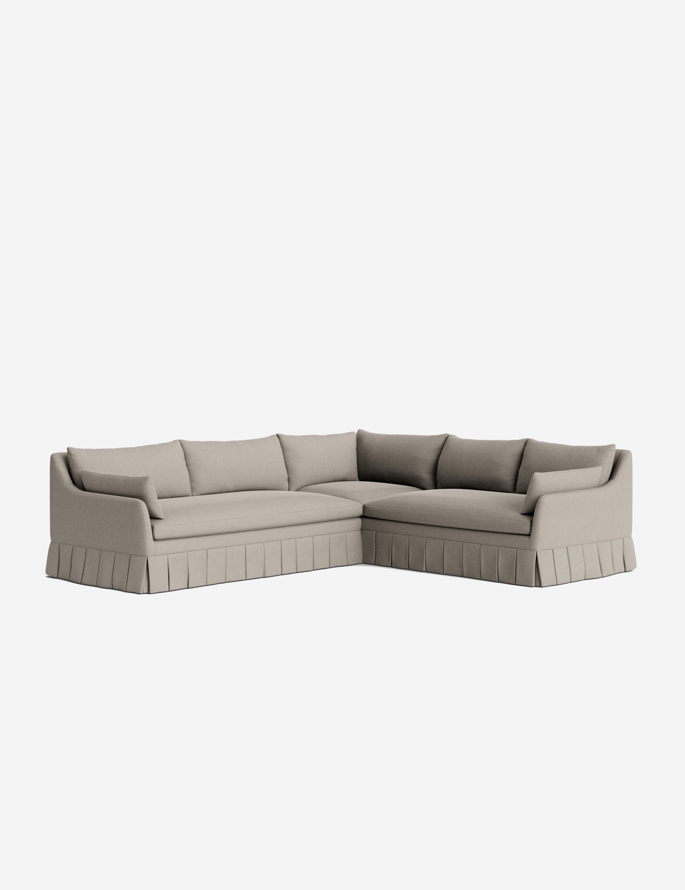 Lulu and Georgia Portola Luxe Depth Pleated Corner Sectional Sofa - view 66