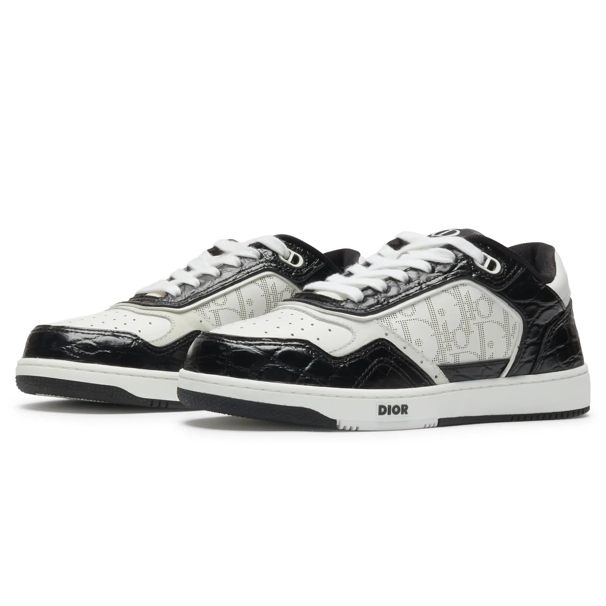 Dior B27 Uptown Black White Python Sneaker - view 2