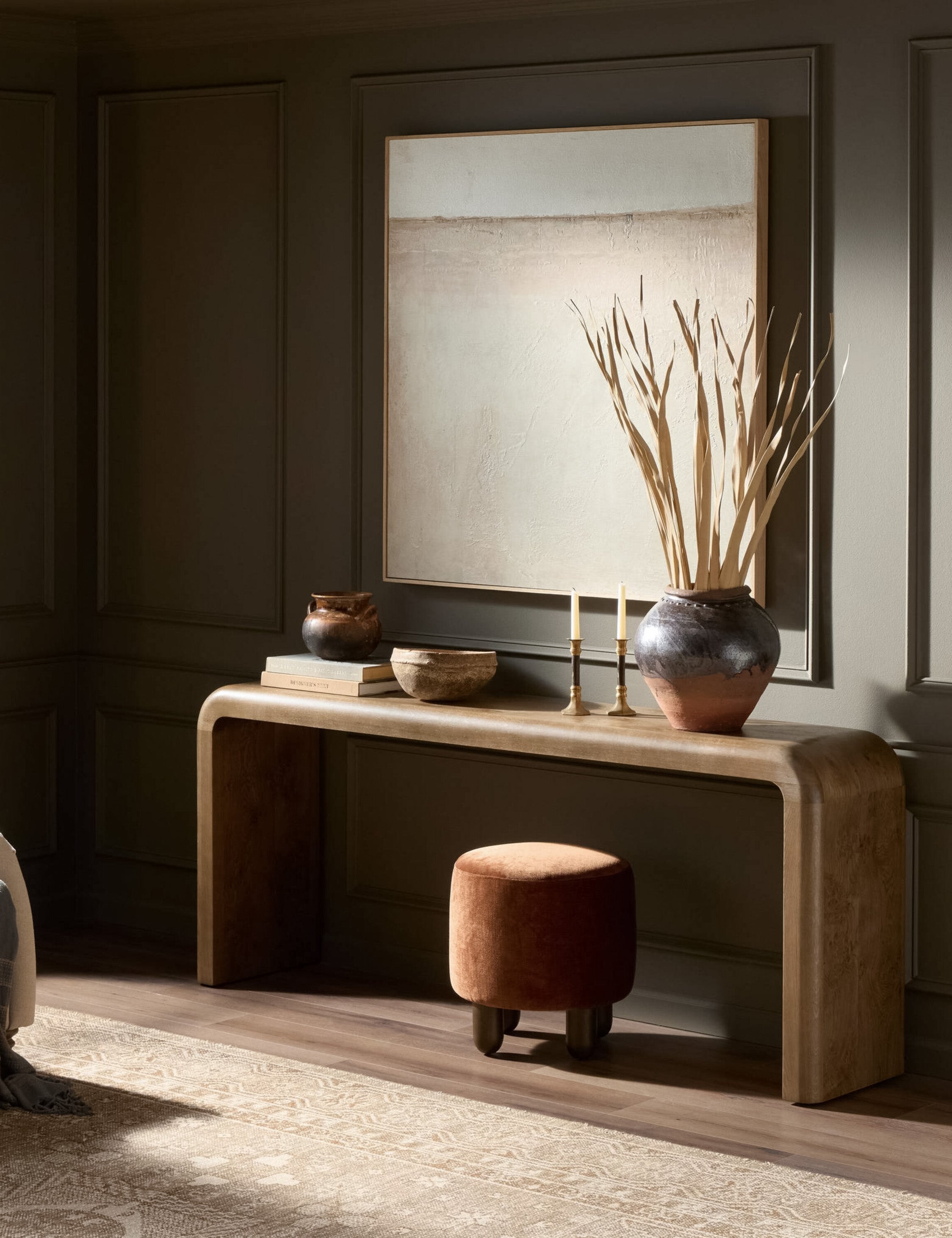 Lulu and Georgia Kristoffer Console Table – Natural Burl - view 2