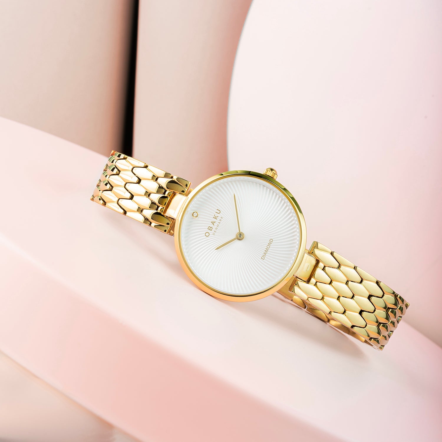 Obaku Diamant Women Quartz Silver Dial Analog Stainless Steel Watch V256LXGISG - view 4
