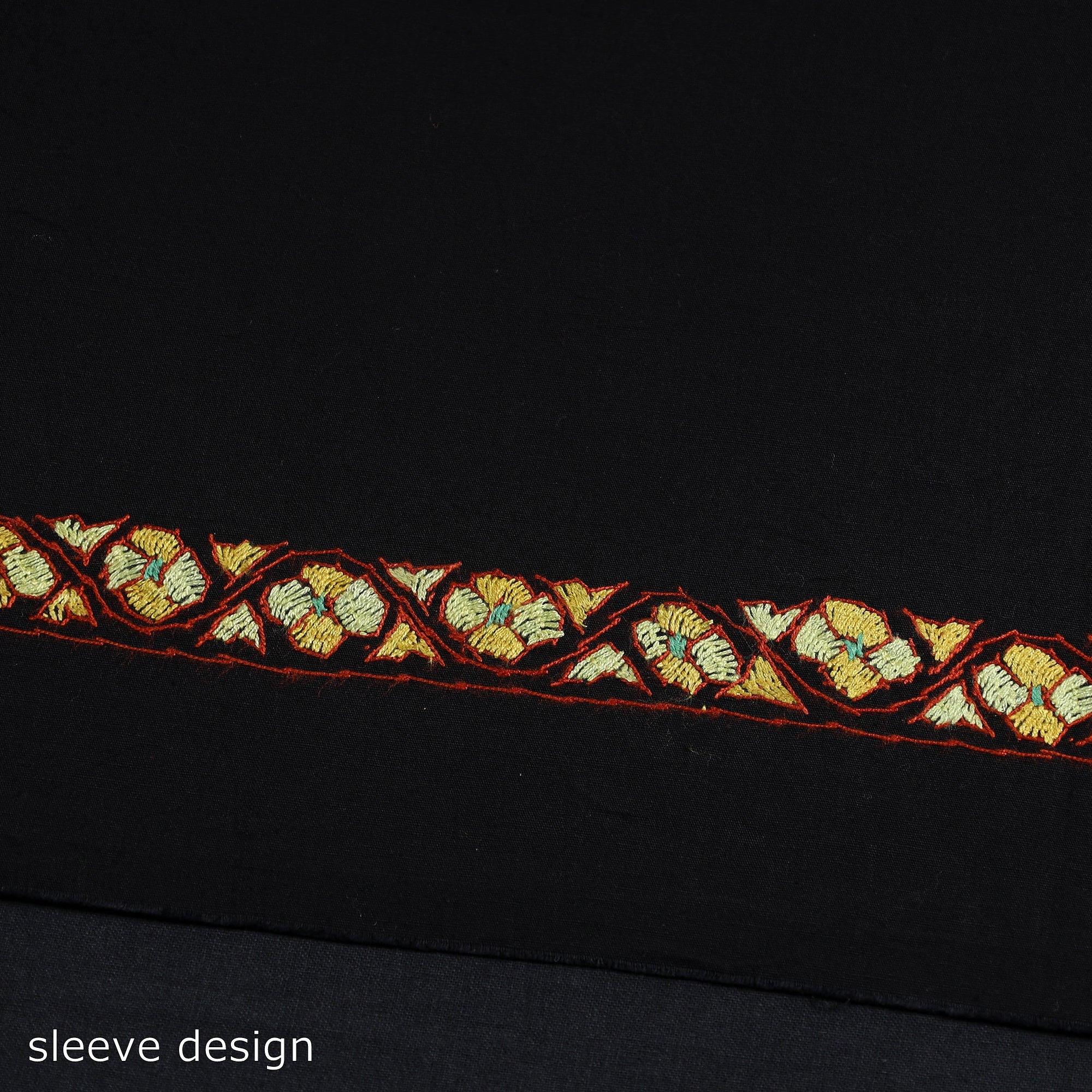 ITOKRI CRAFTS INITIATIVE Black - 2pc Kashida Hand Embroidery Cotton Dress Material 56 - view 4