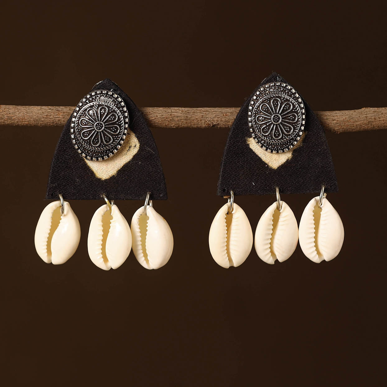 JALPARI Aditi Fabart Shell Work Earrings - view 2