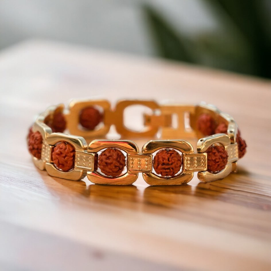 soultheory Gold Plated Essential Rudraksha Bracelet