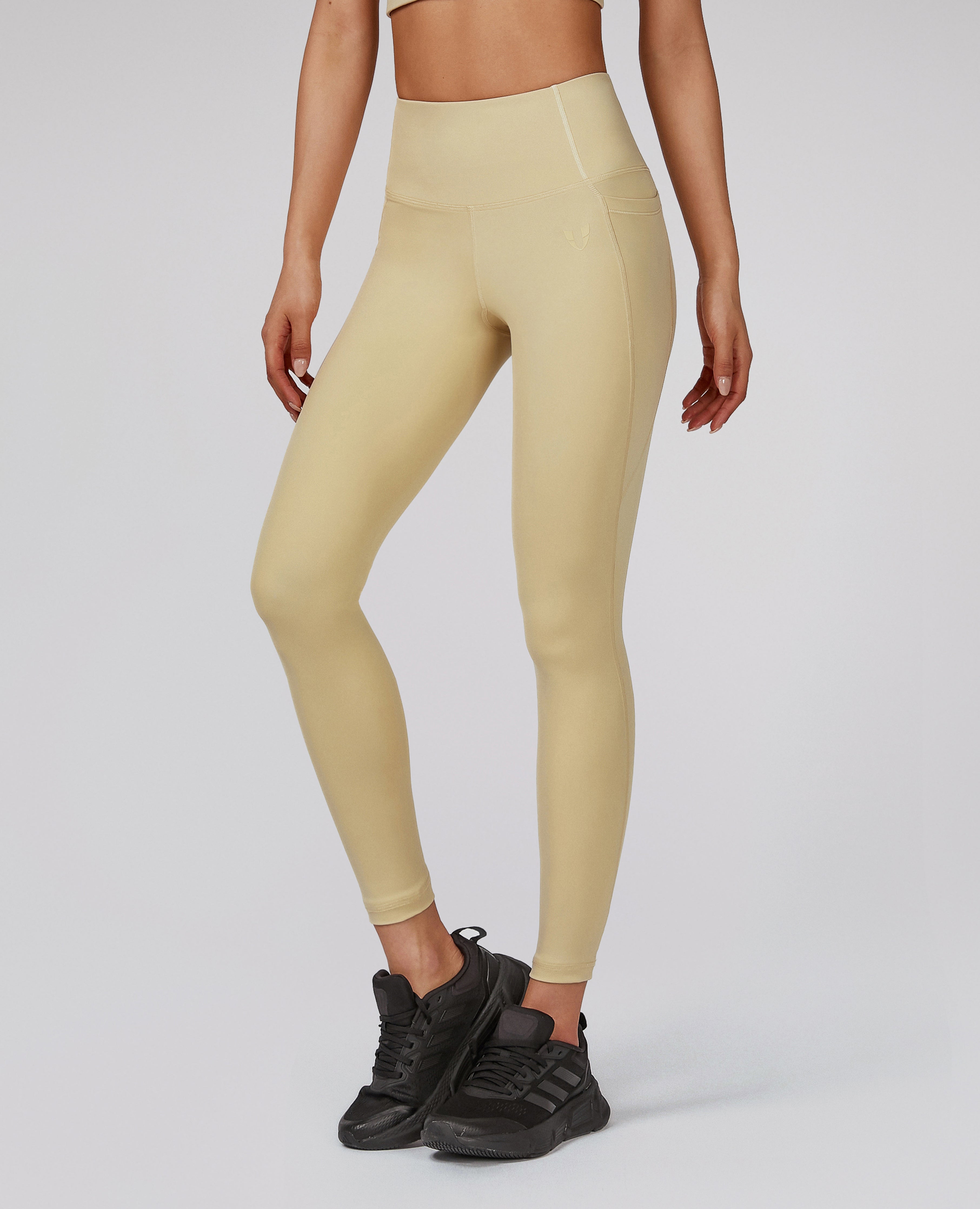 FIRM ABS High-waisted Gym Leggings - Light Yellow - view 6