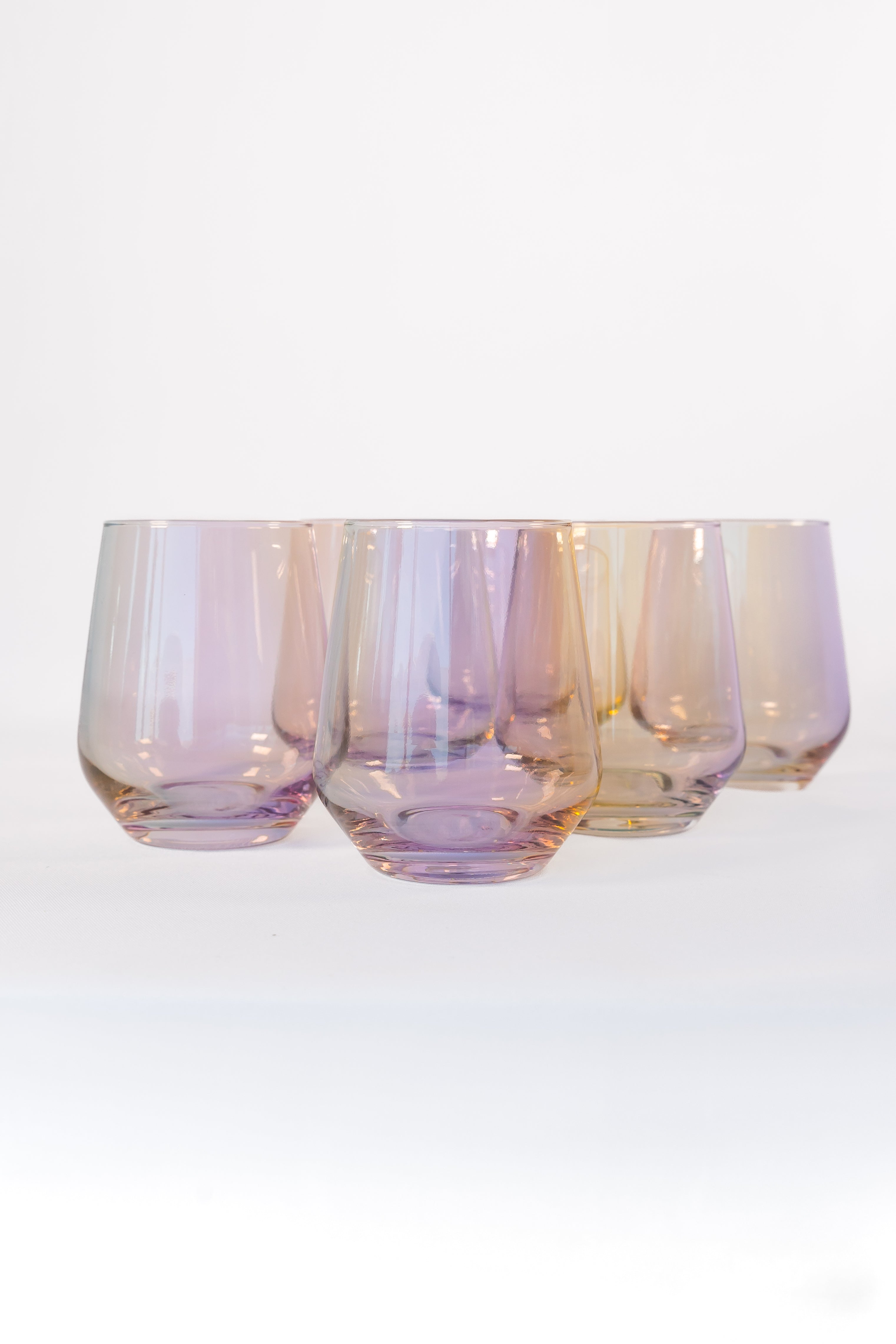 Estelle Colored Glass Estelle Colored Wine Stemless - Set of 6 {Iridescent}