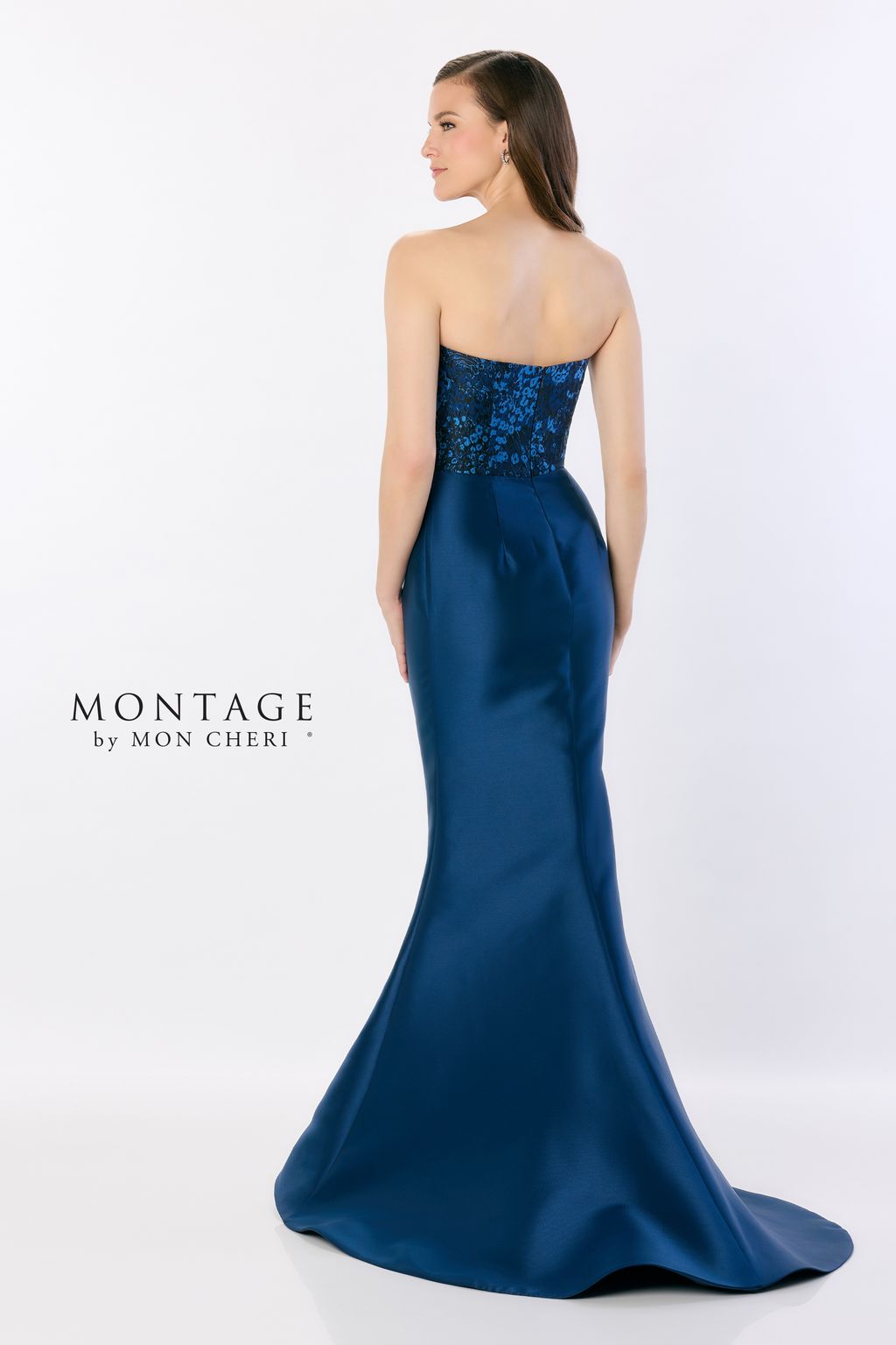 Montage M2228 Long Mermaid Gown Peplum Ruffle Formal Evening Dress - view 2