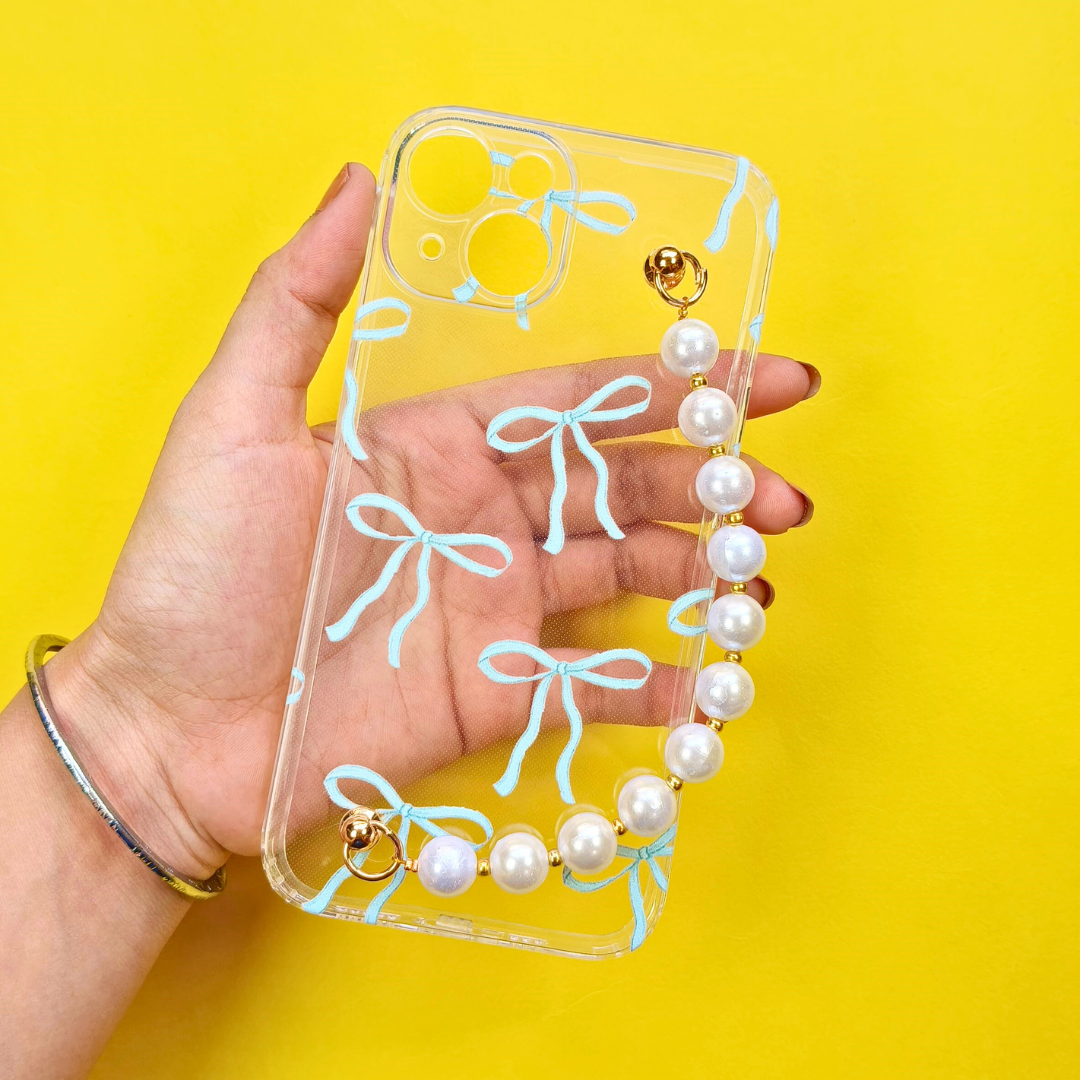Casebasket Baby Blue Transparent Pearl Phone Cover
