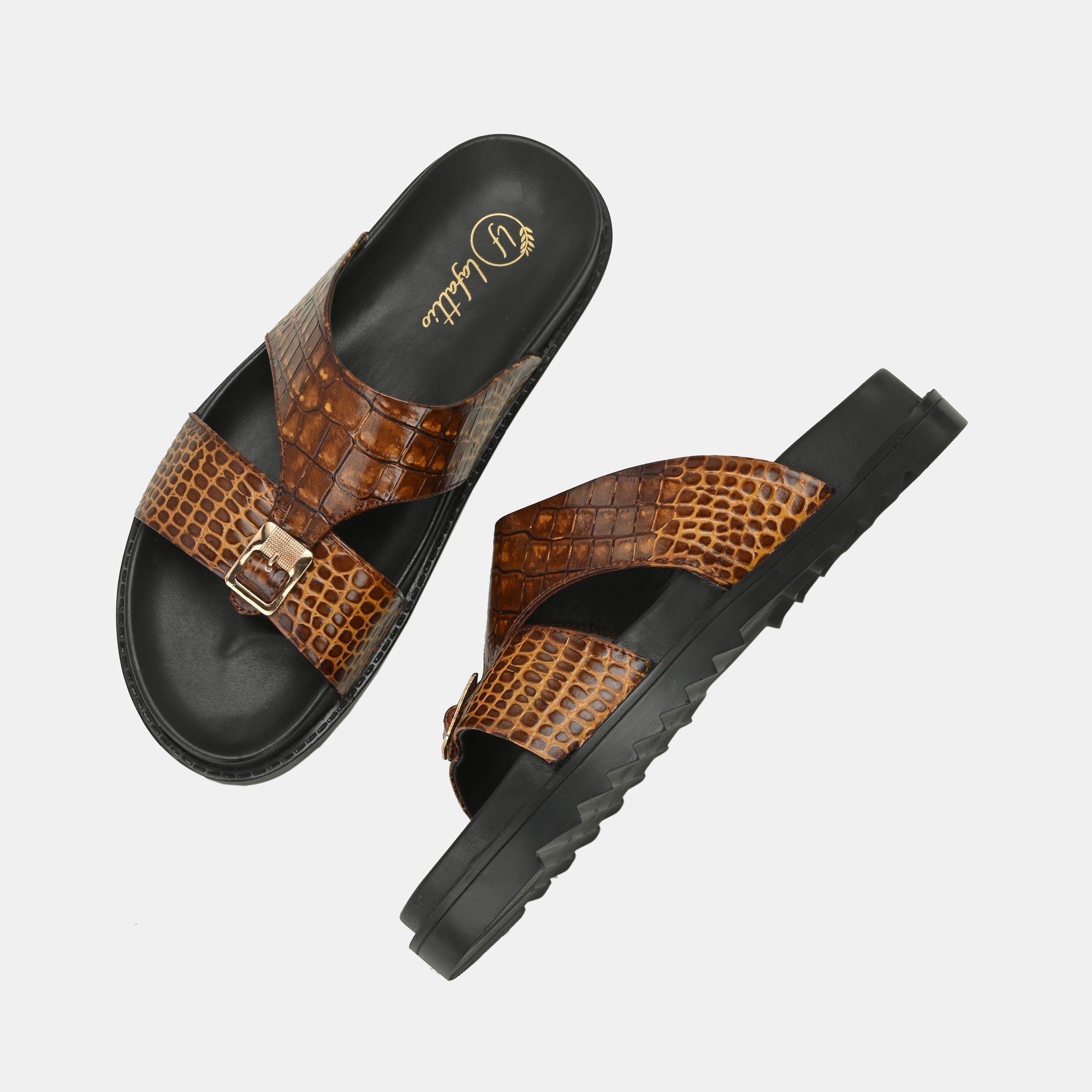 Tan Arba Slippers By Lafattio - view 8
