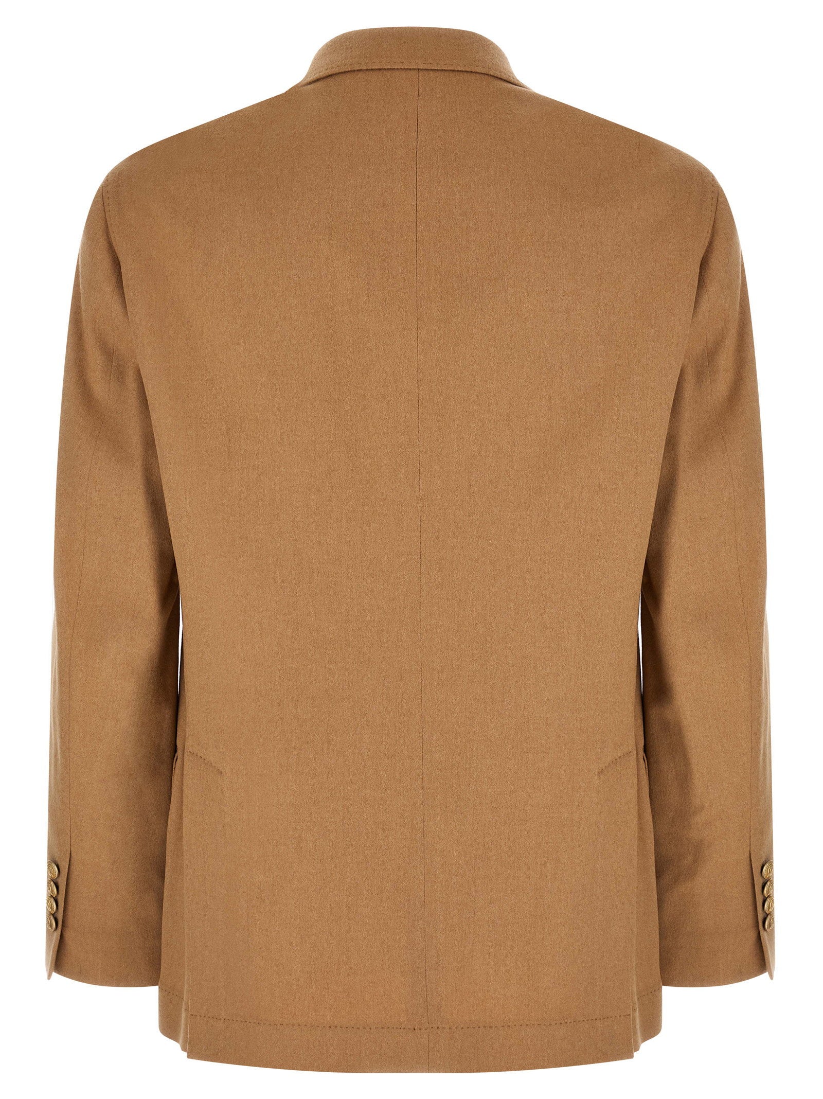 Brunello Cucinelli Double-breasted Blazer – 100% camel - view 2
