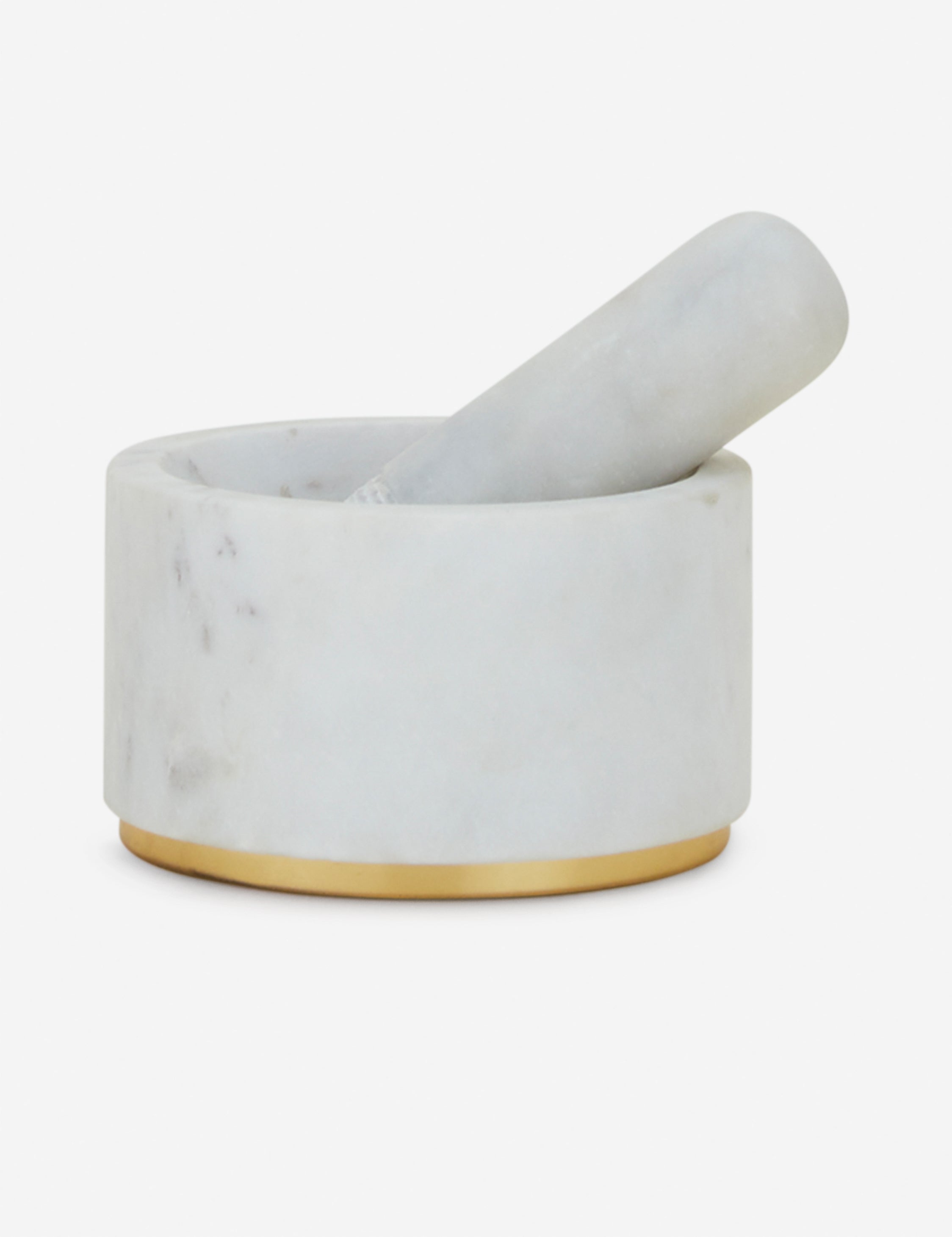 Lulu and Georgia Simple Marble Mortar + Pestle by Hawkins New York - view 2