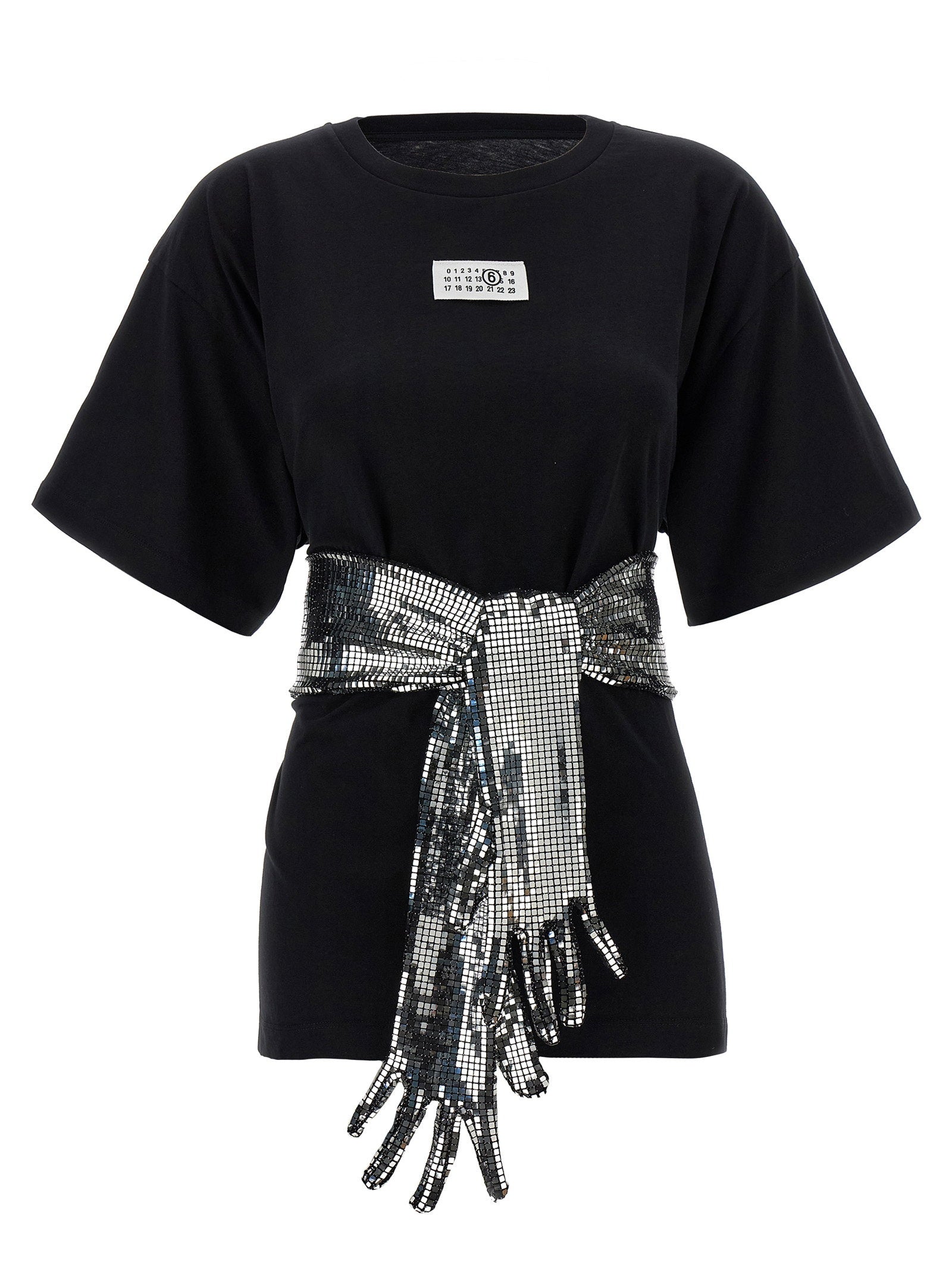 Mm6 Maison Margiela Sequin Gloves T-shirt – 100% cotton