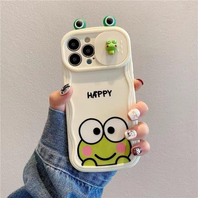 Peeperly Cute 3D Smiley Frog Slide Camera Lens Case