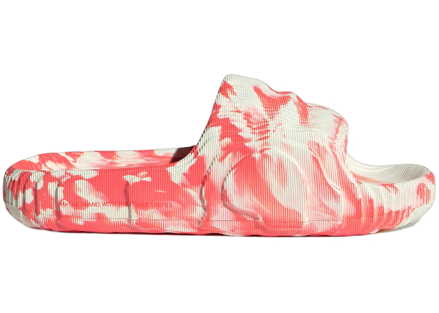 Yeezy adidas Adilette 22 Slides Ivory Solar Red - view 2