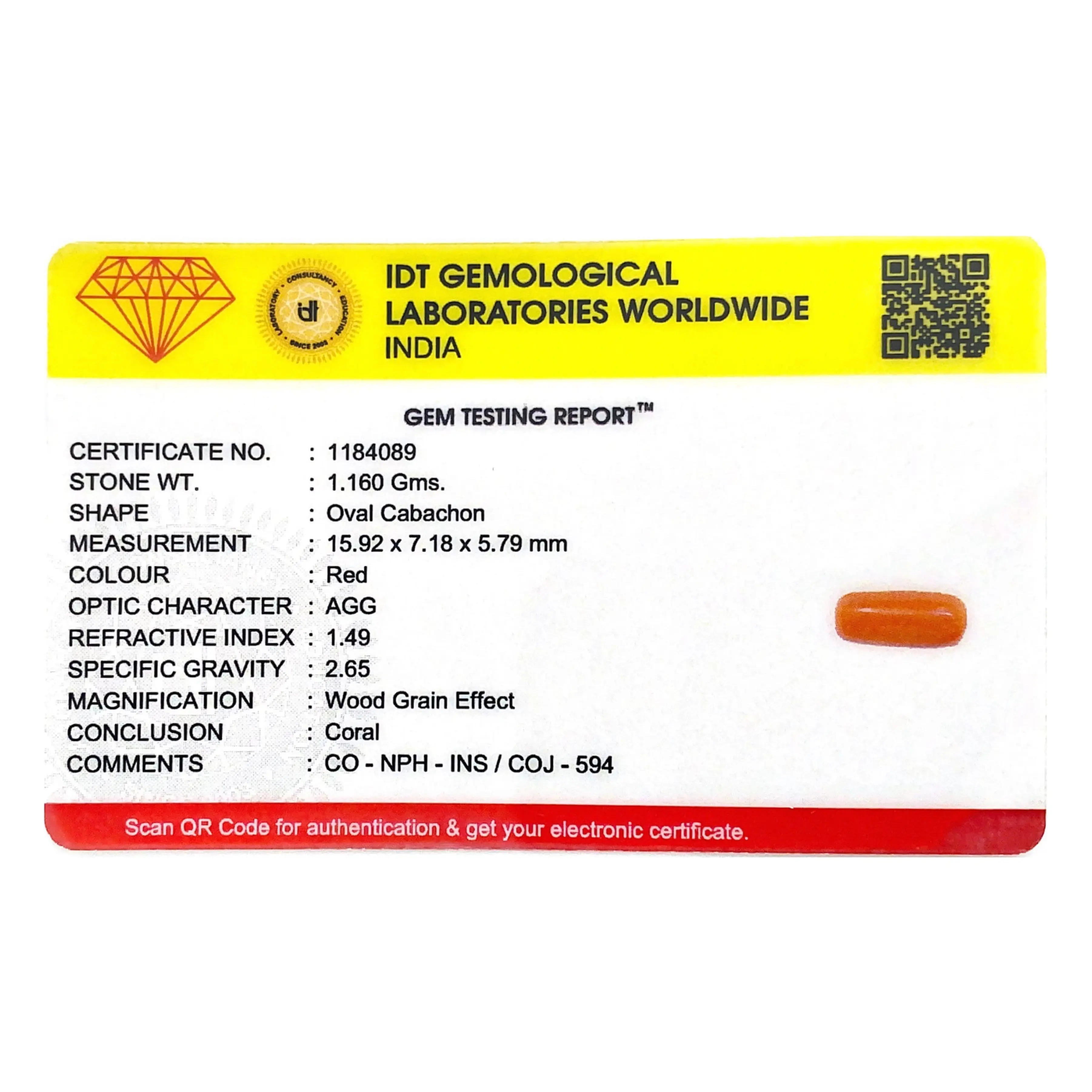 Pramogh Red Coral - 5.8 Carat - view 4