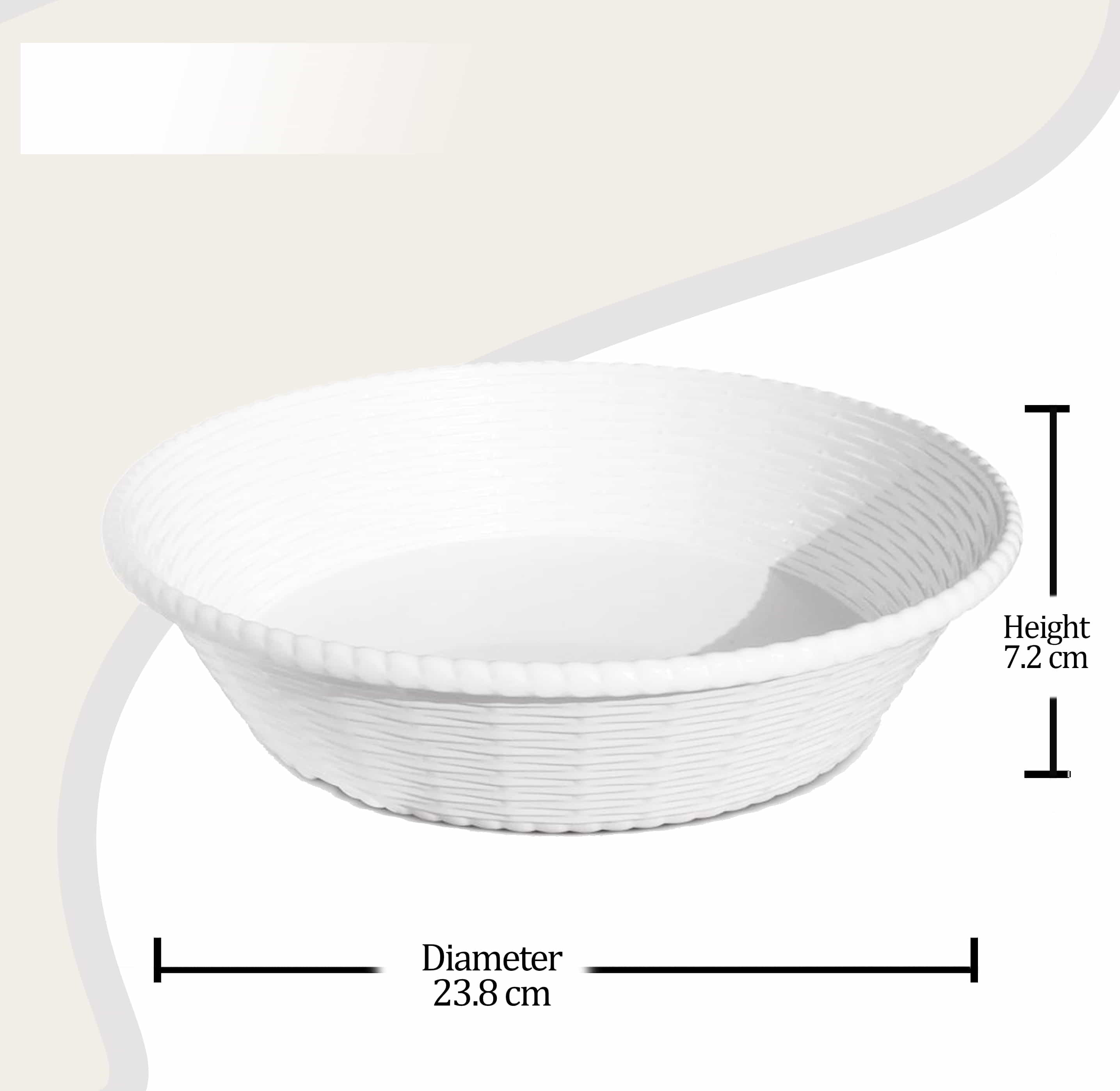 Roti Basket (Milton) – White - view 5