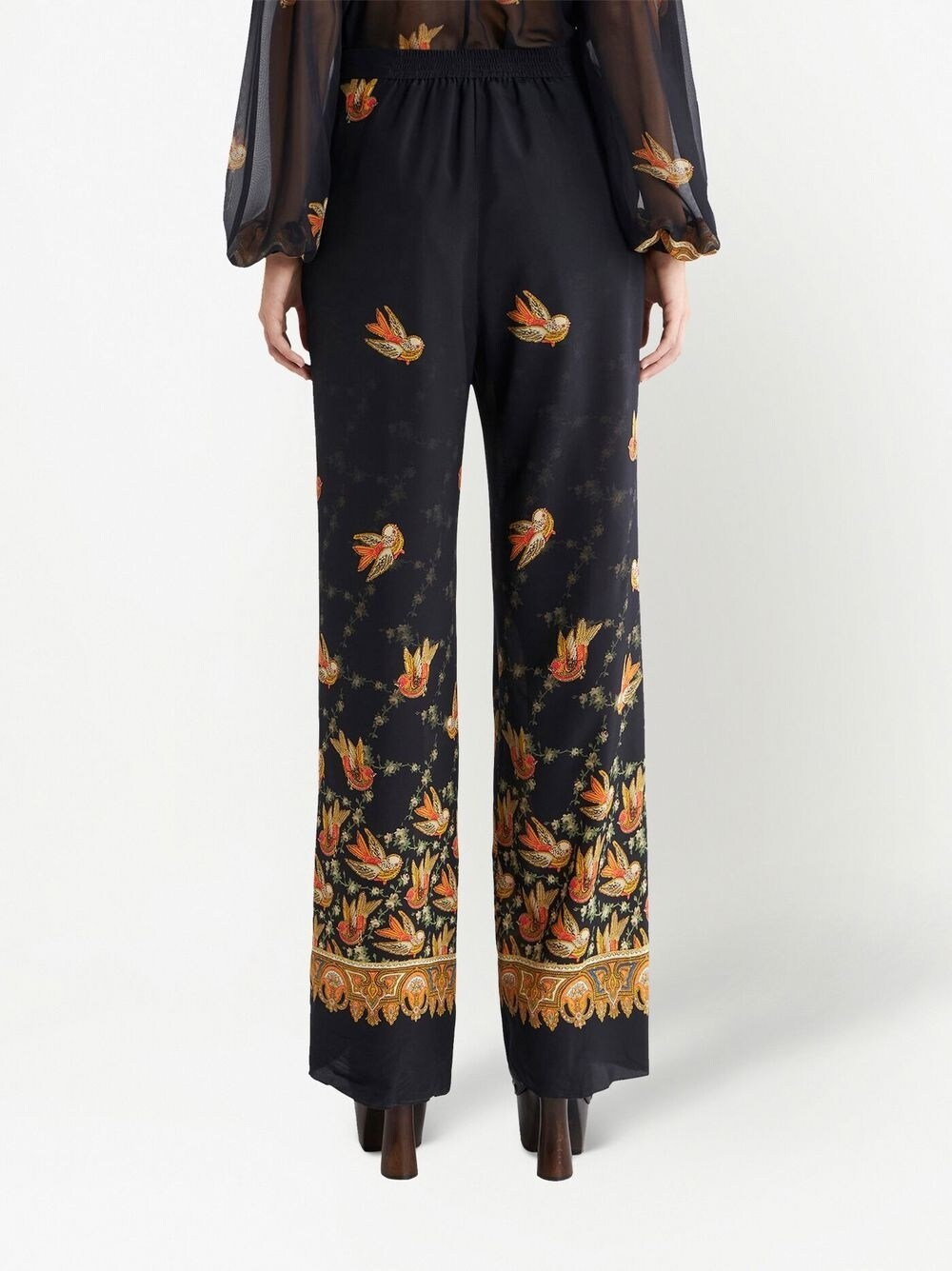 Etro Straight trousers with paisley print – Silk 100% - view 2