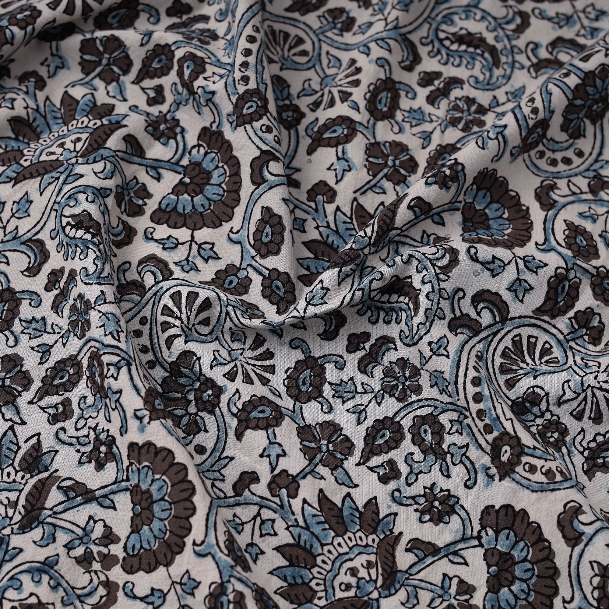 BAGH PRINTS BY UMAR FARUK KHATRI Brown - Natural Dyed Cotton Bagh Print Fabric 06 - view 3