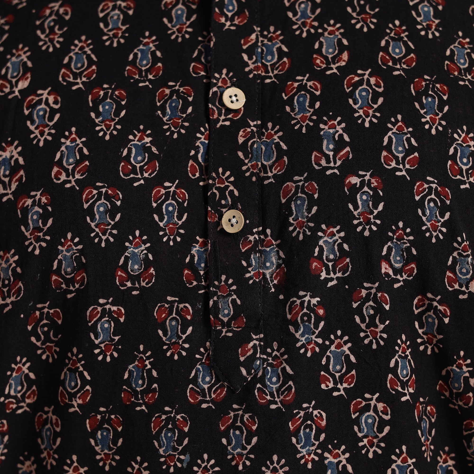 ITOKRI CASUALS Ajrakh Block Printed Cotton Men Long Kurta 17 - view 7