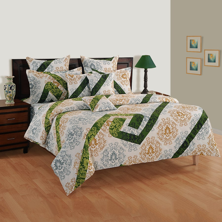 Swayam India Dazzle Delight Vedic Fitted Bed Sheet-12207