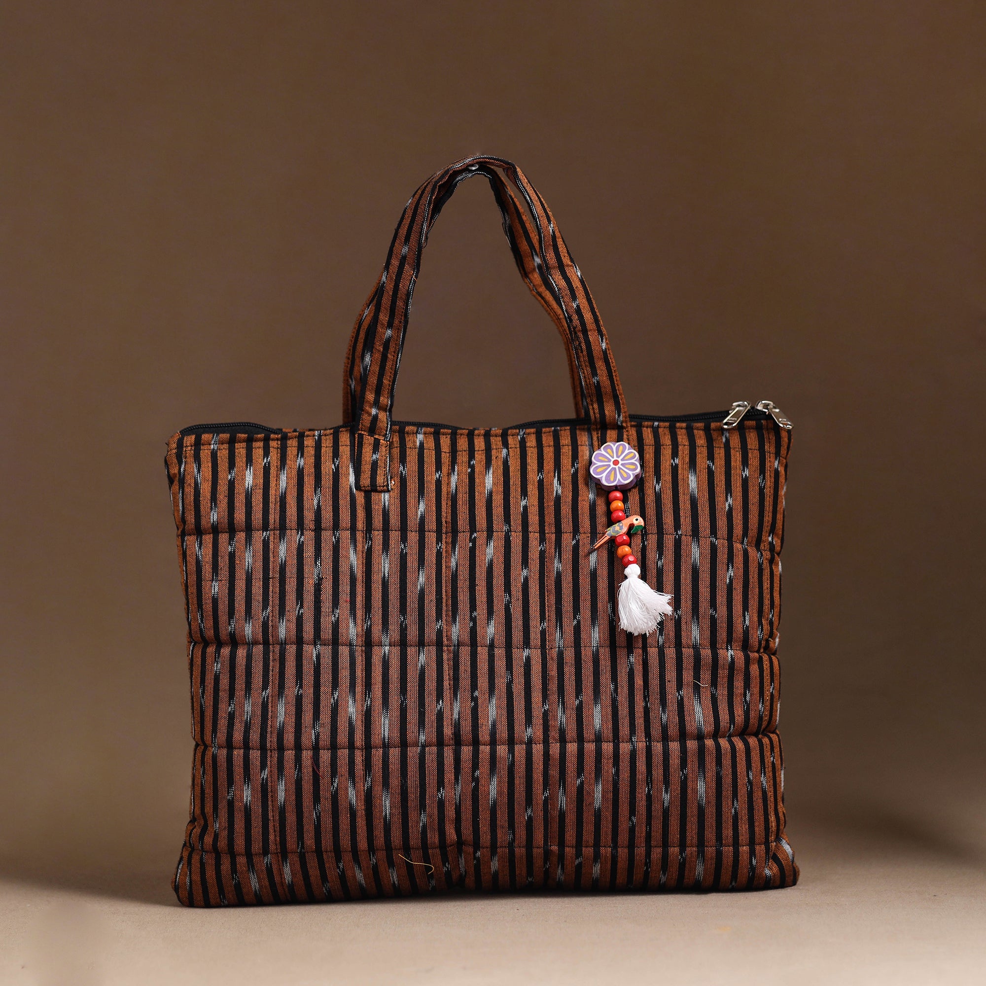 NOORI BAZAR Brown - Handcrafted Quilted Cotton Hand Bag 63