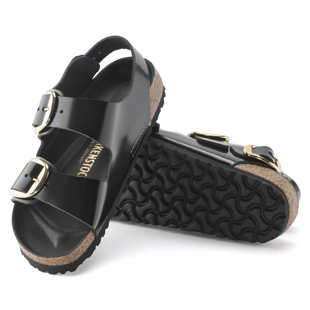 Birkenstock Milano Big Buckle Natural Leather Patent